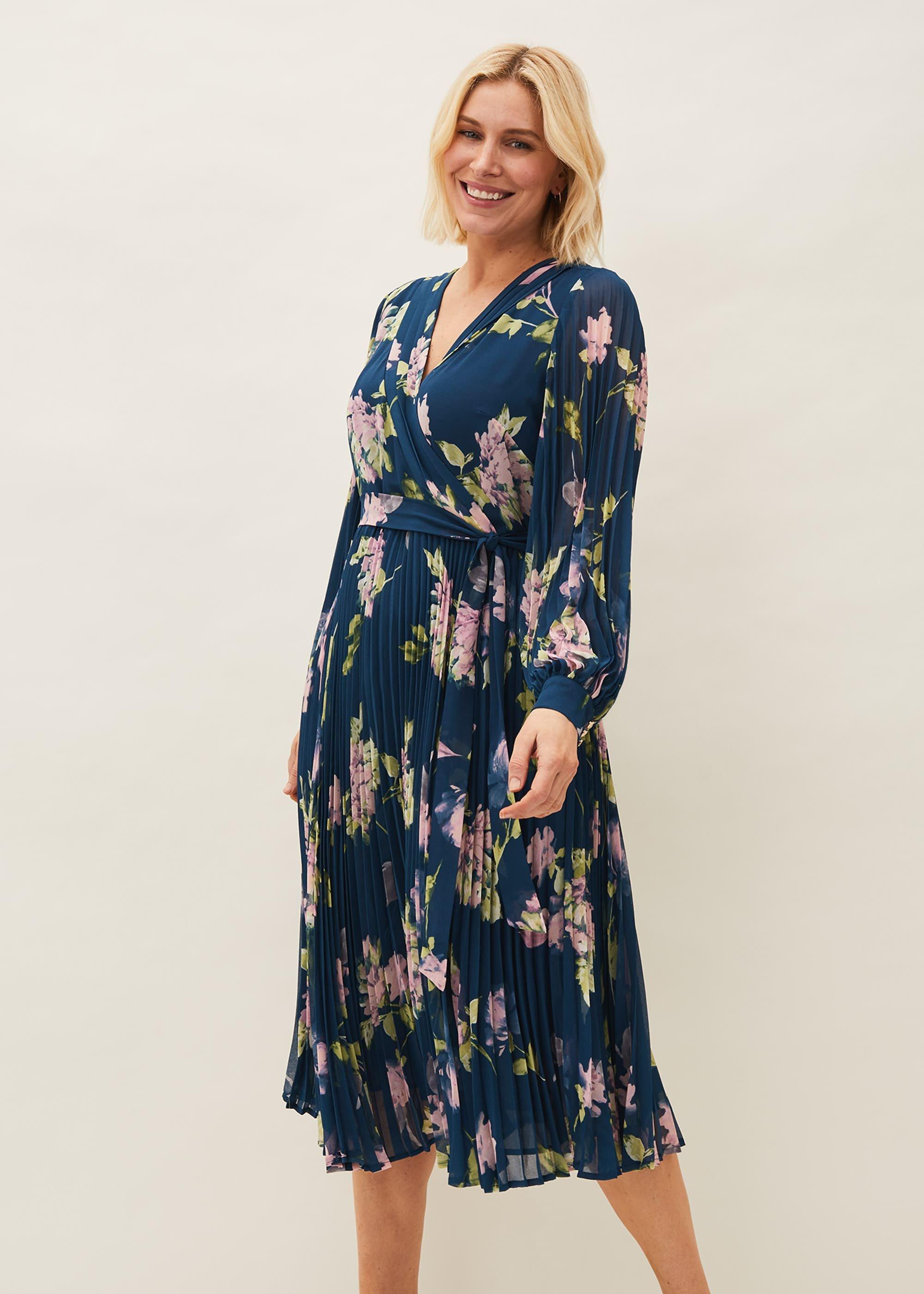 Elsa Floral Pleated Dress