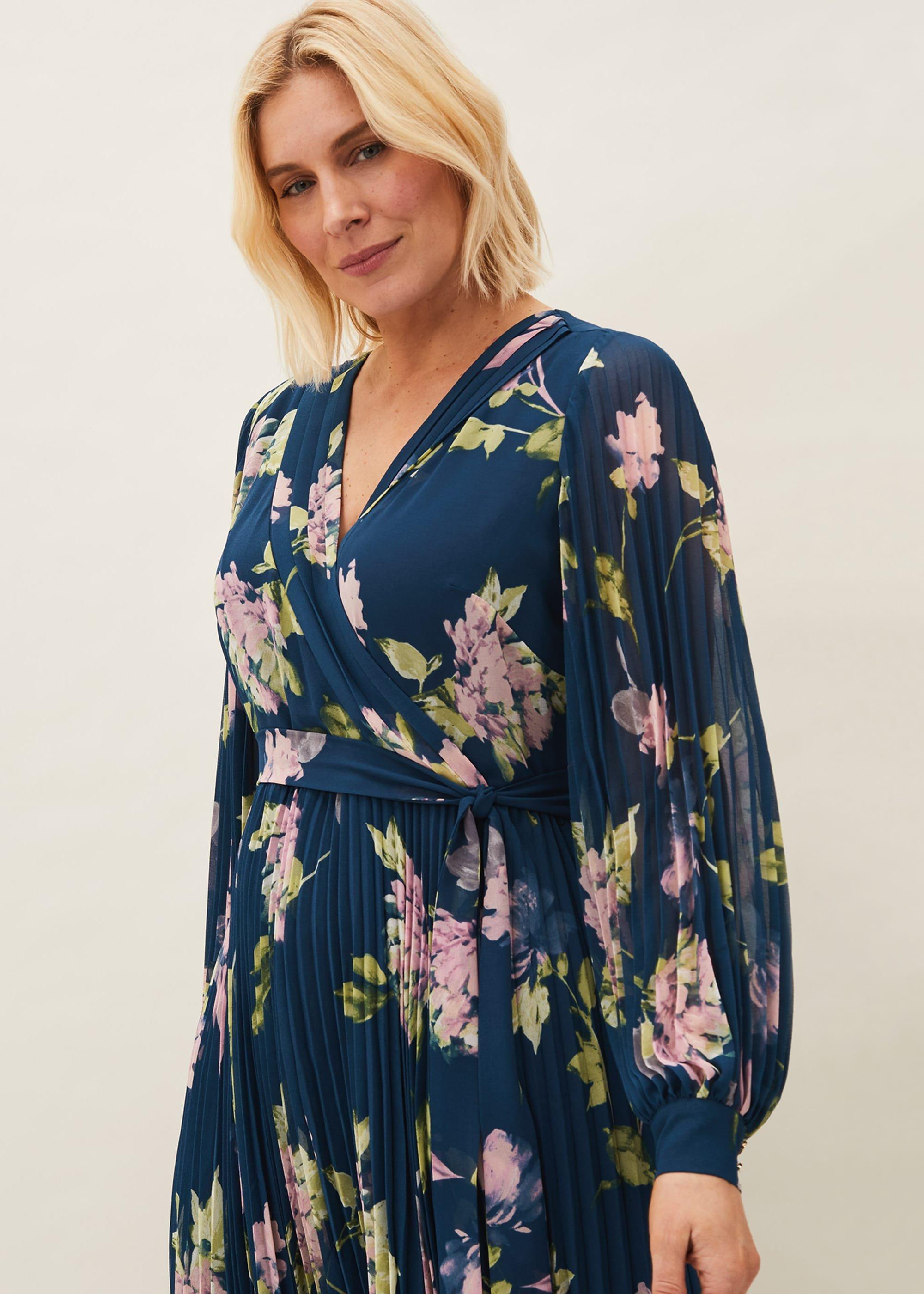 Elsa Floral Pleated Dress