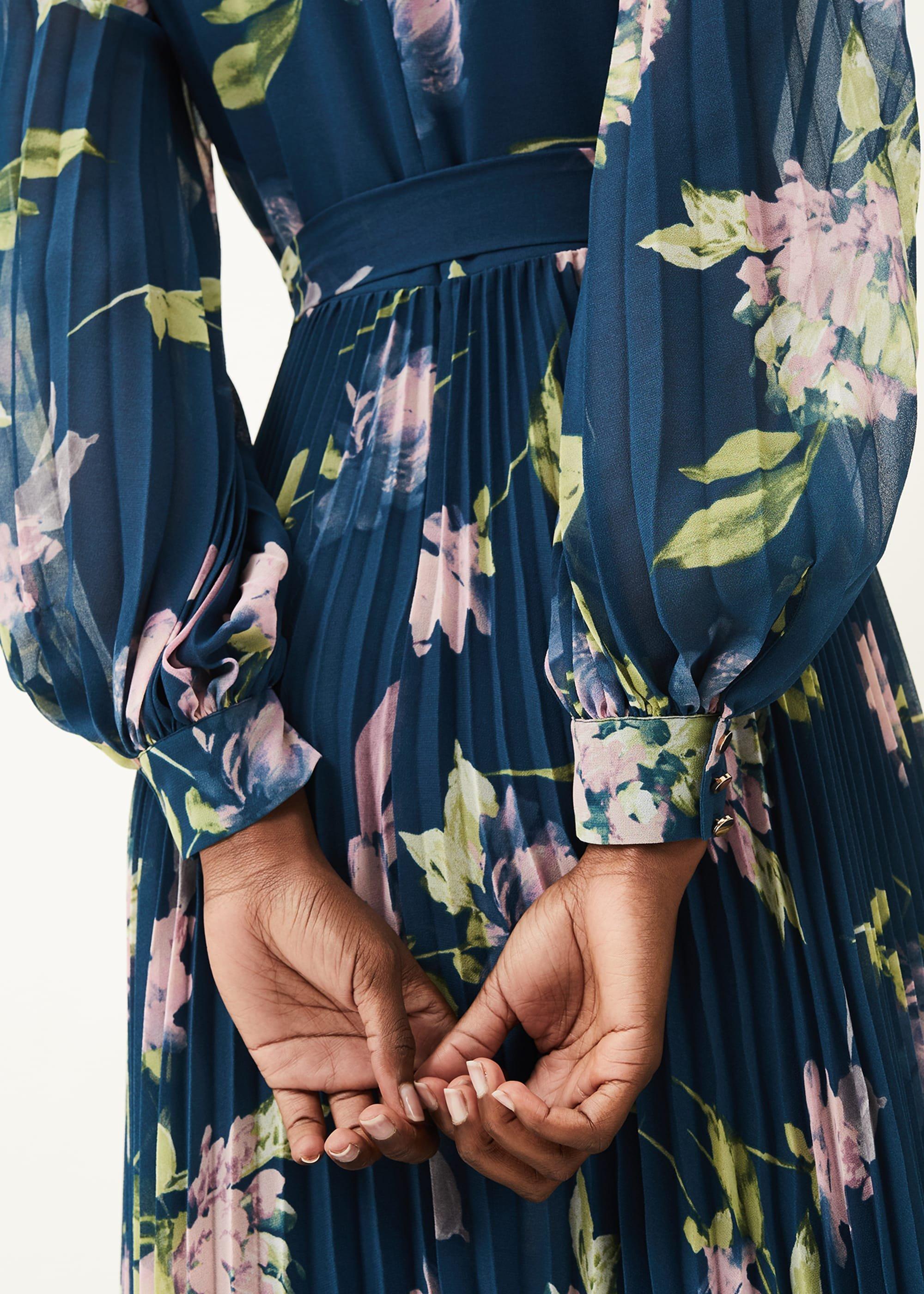 Elsa Floral Pleated Dress