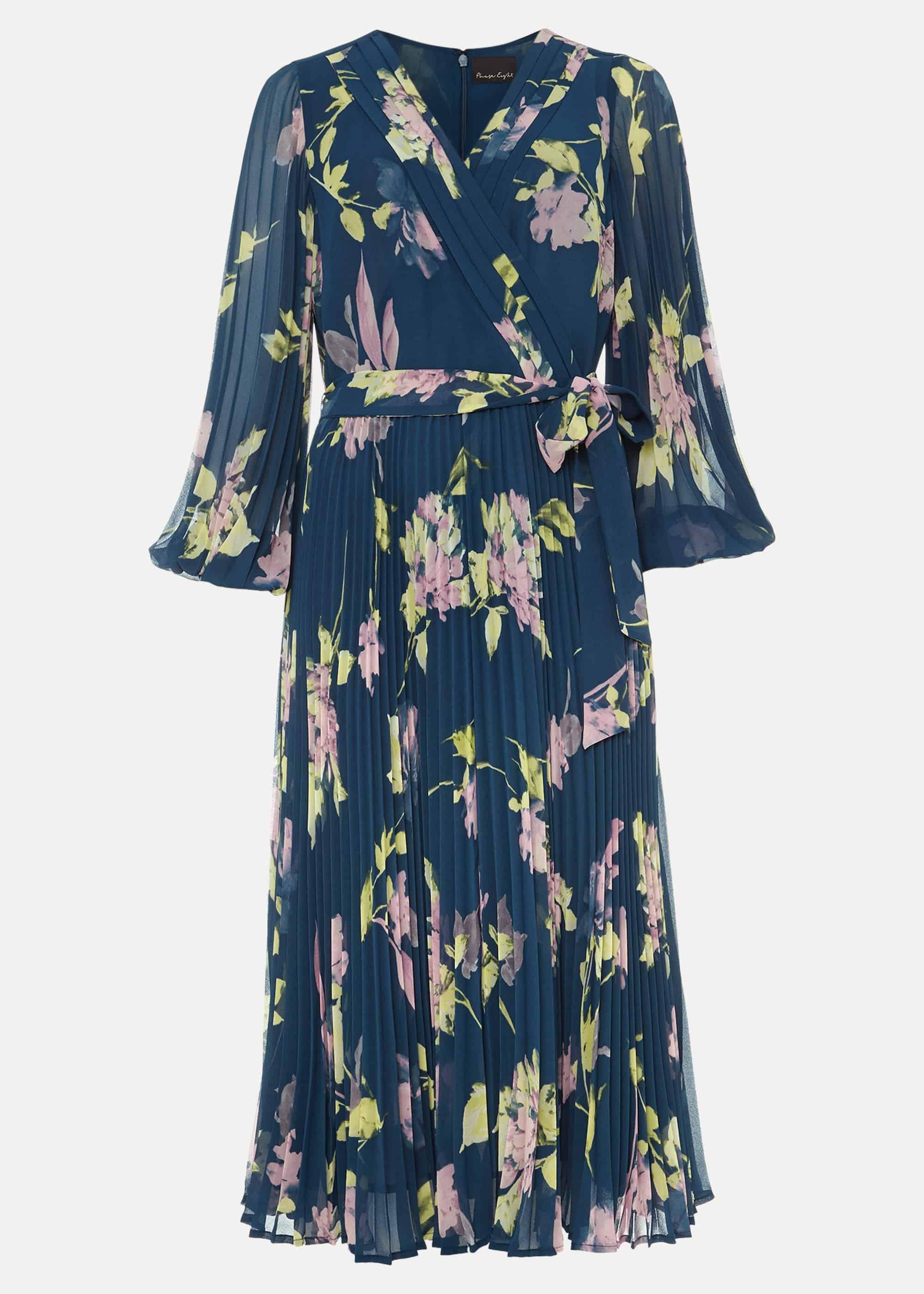 Elsa Floral Pleated Dress
