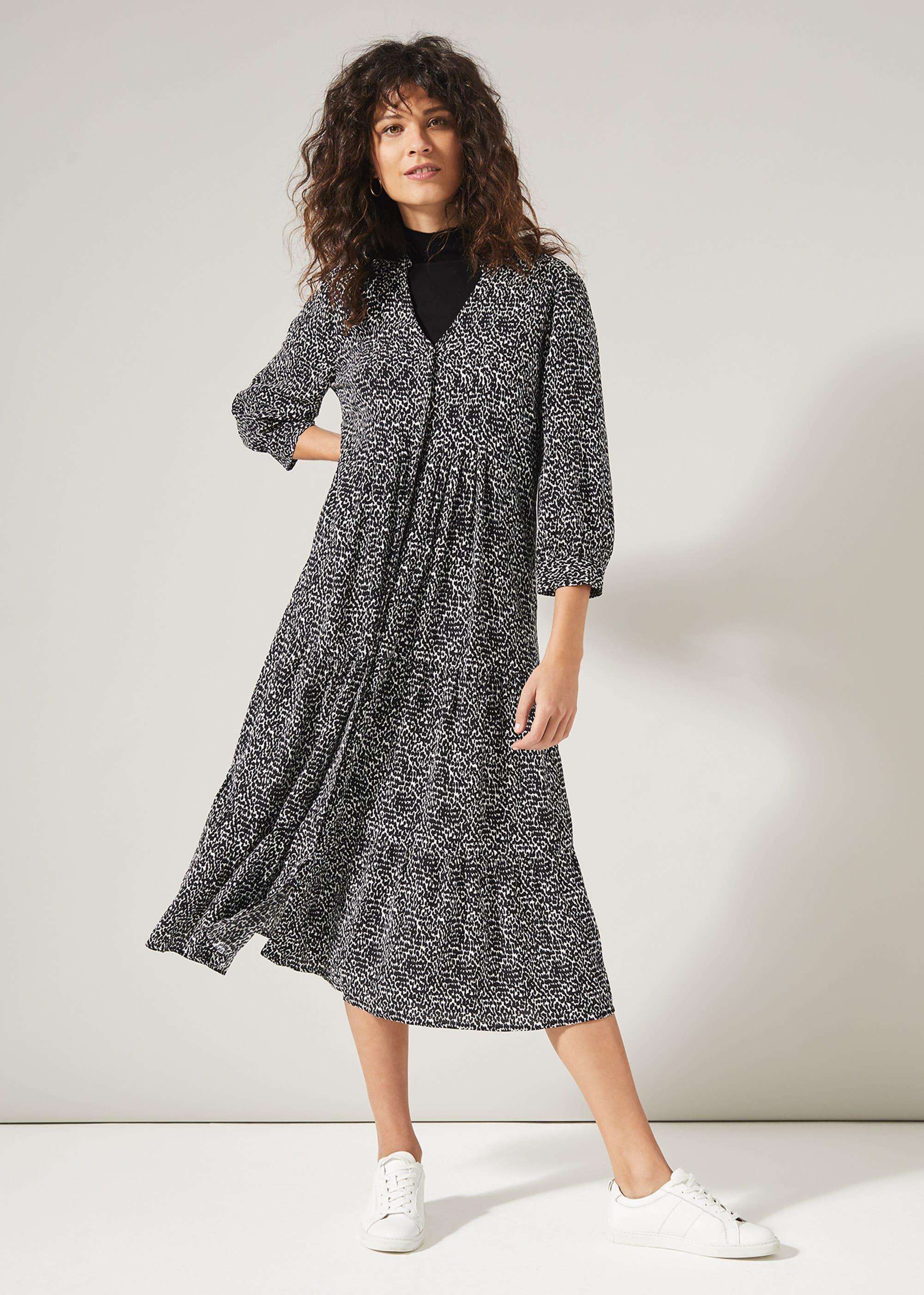 Penele Print Midi Dress
