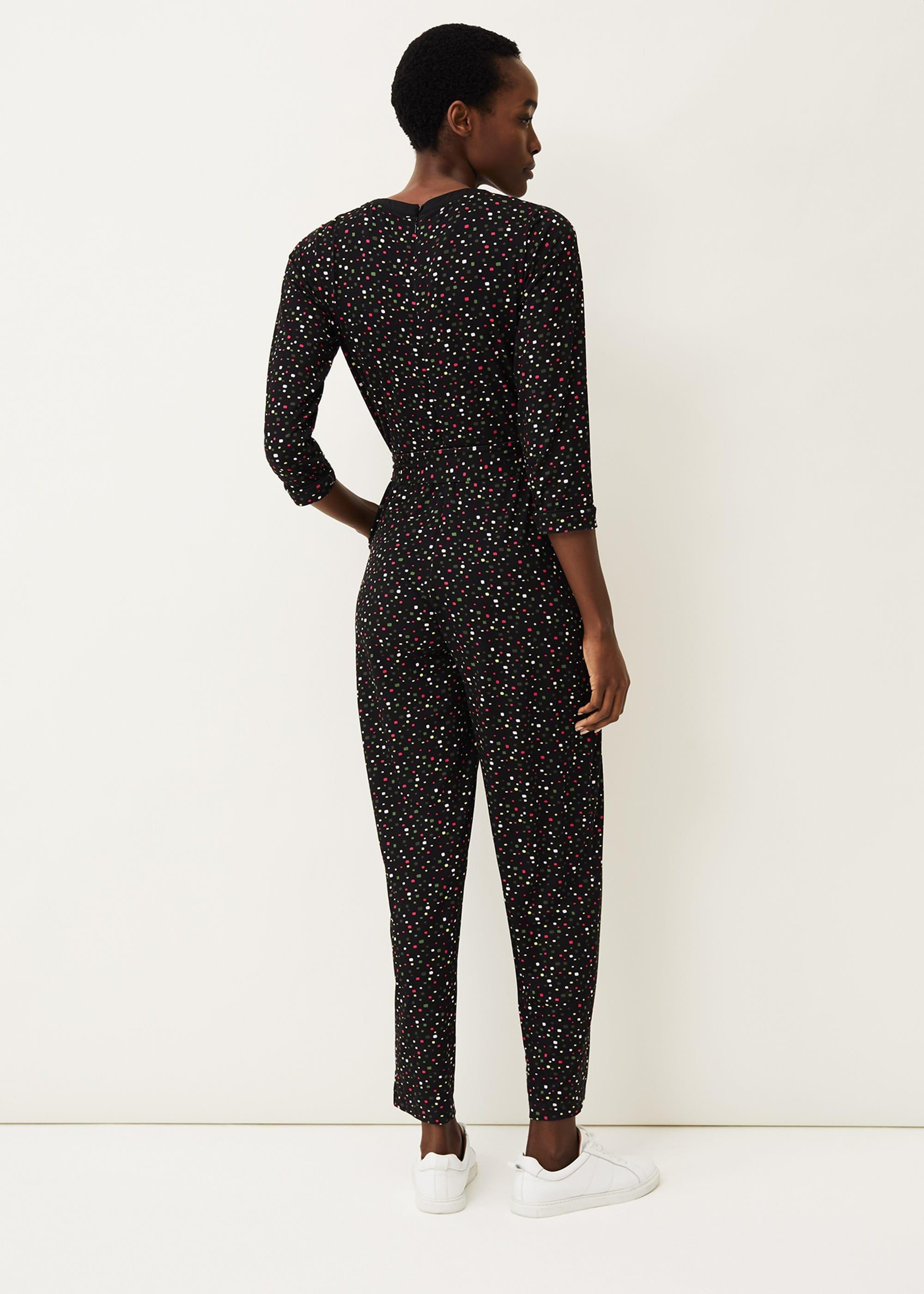 Anglia Ditsy Print Jersey Jumpsuit