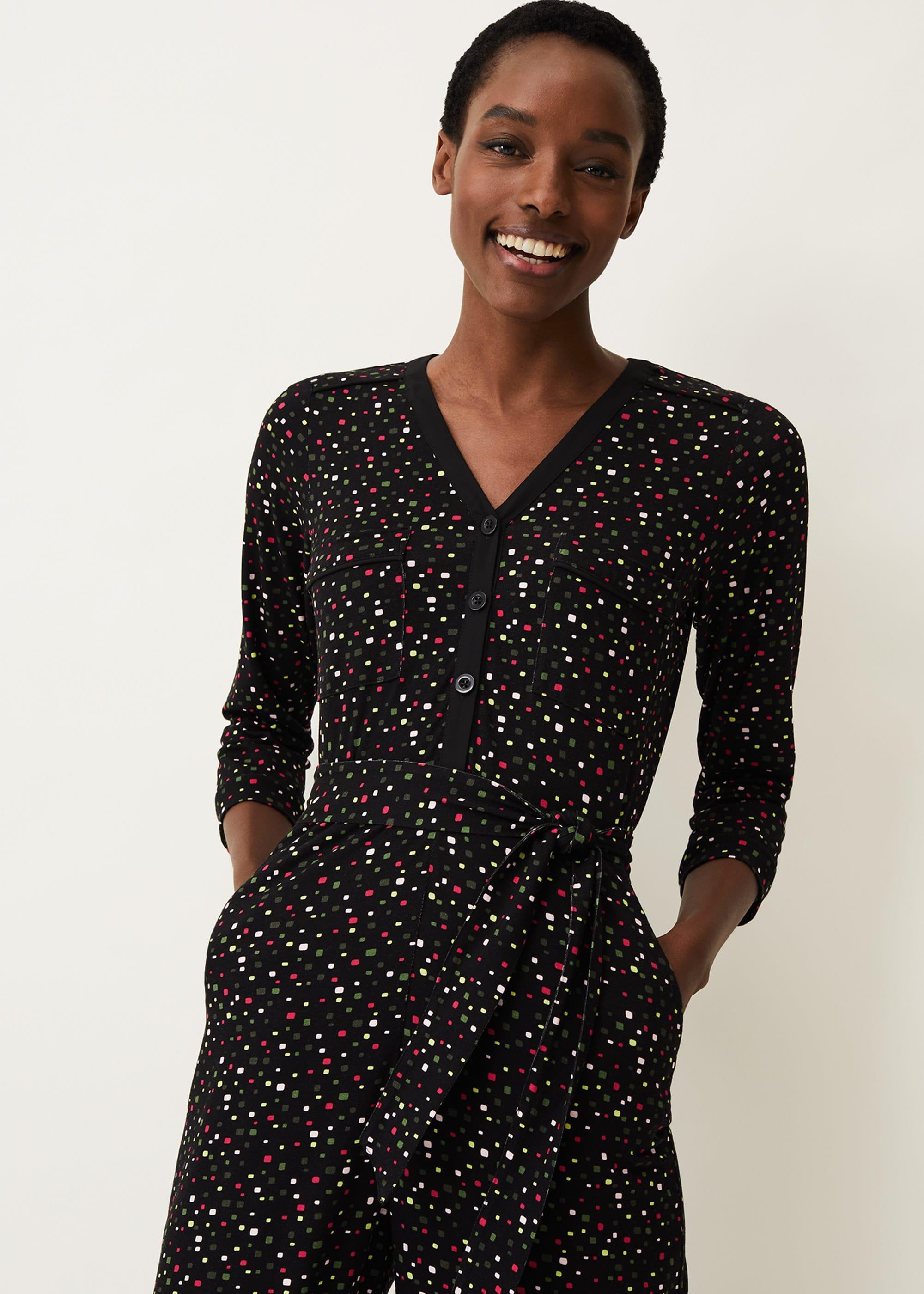 Anglia Ditsy Print Jersey Jumpsuit