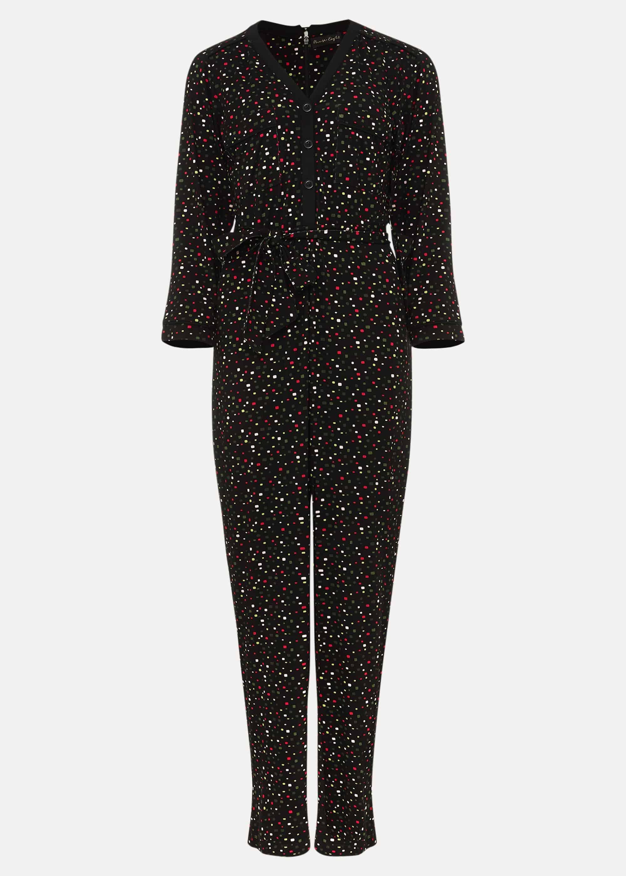 Anglia Ditsy Print Jersey Jumpsuit