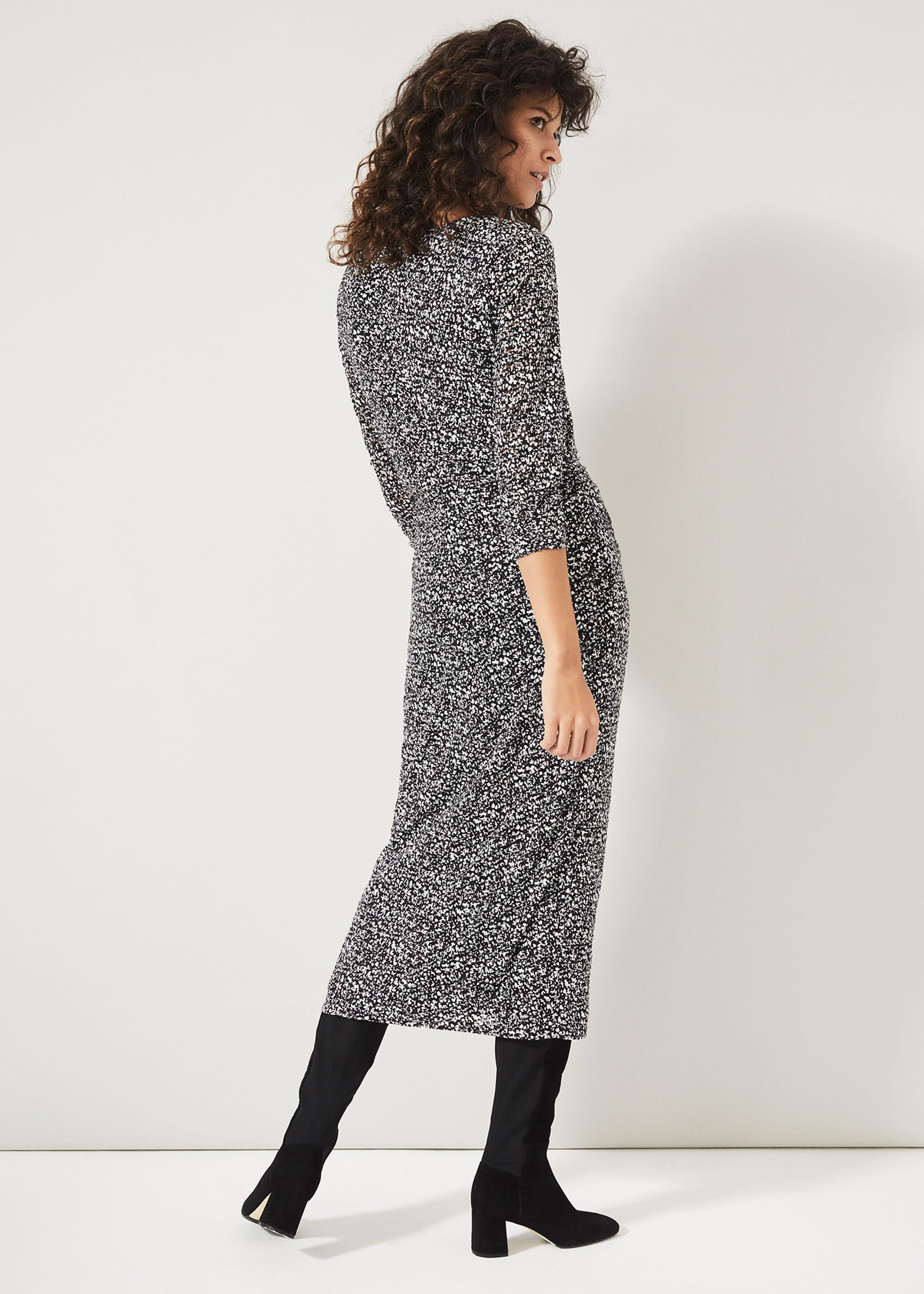 Trina Textured Print Lace Dress