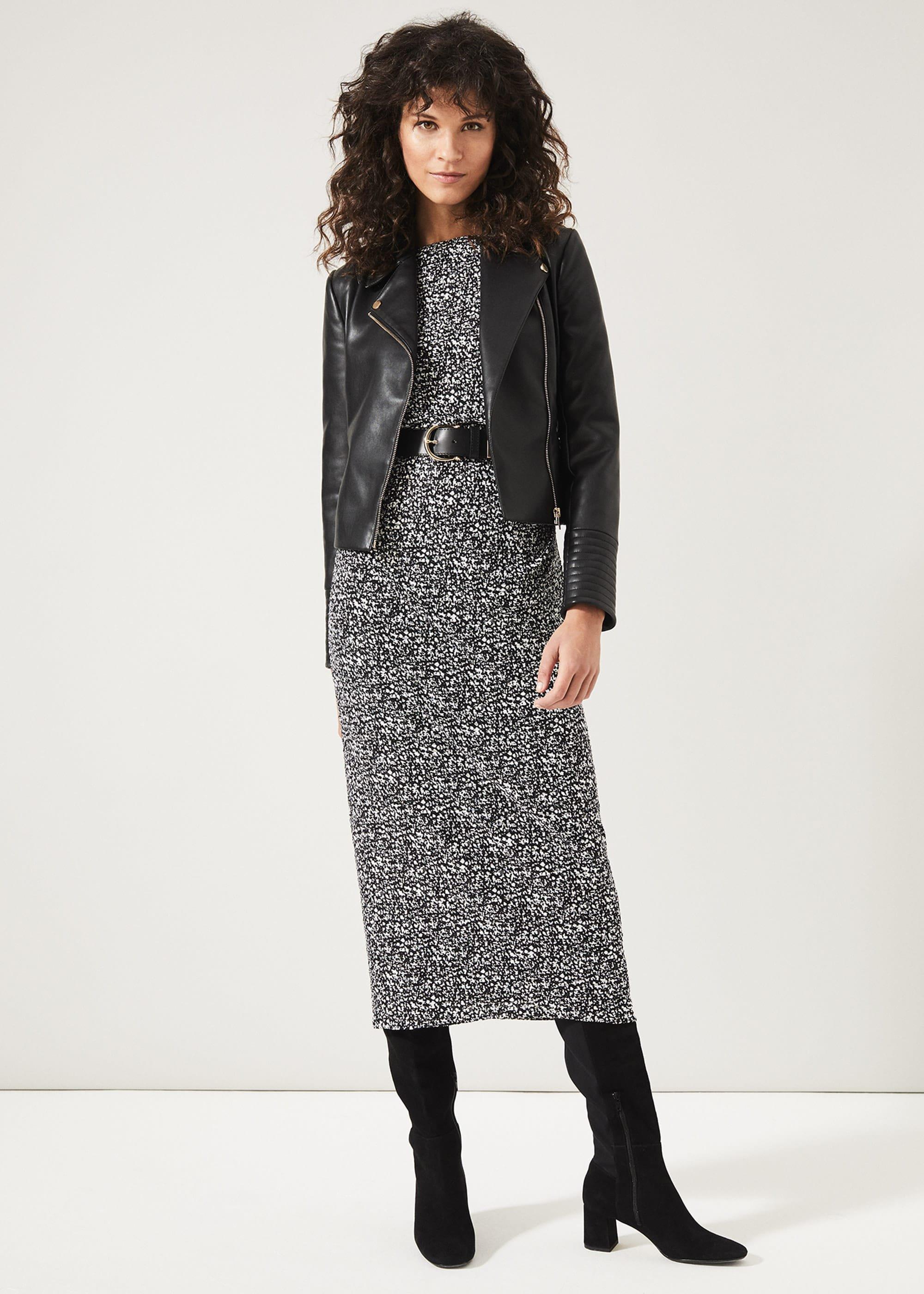 Trina Textured Print Lace Dress
