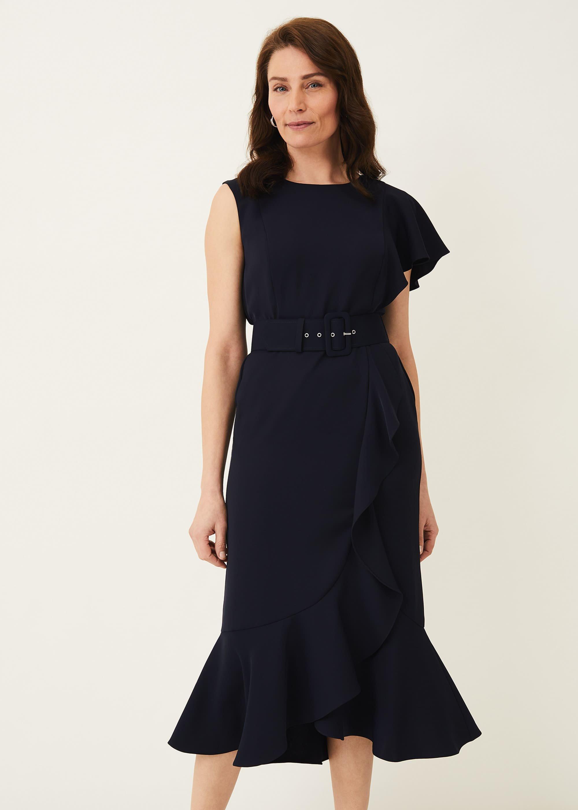 Cassie Frill Belted Dress