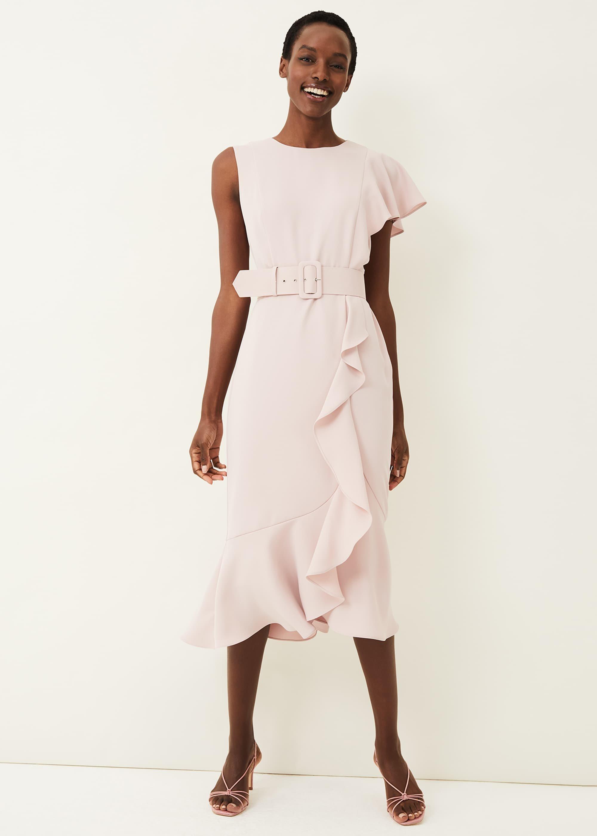 Cassie Frill Belted Dress