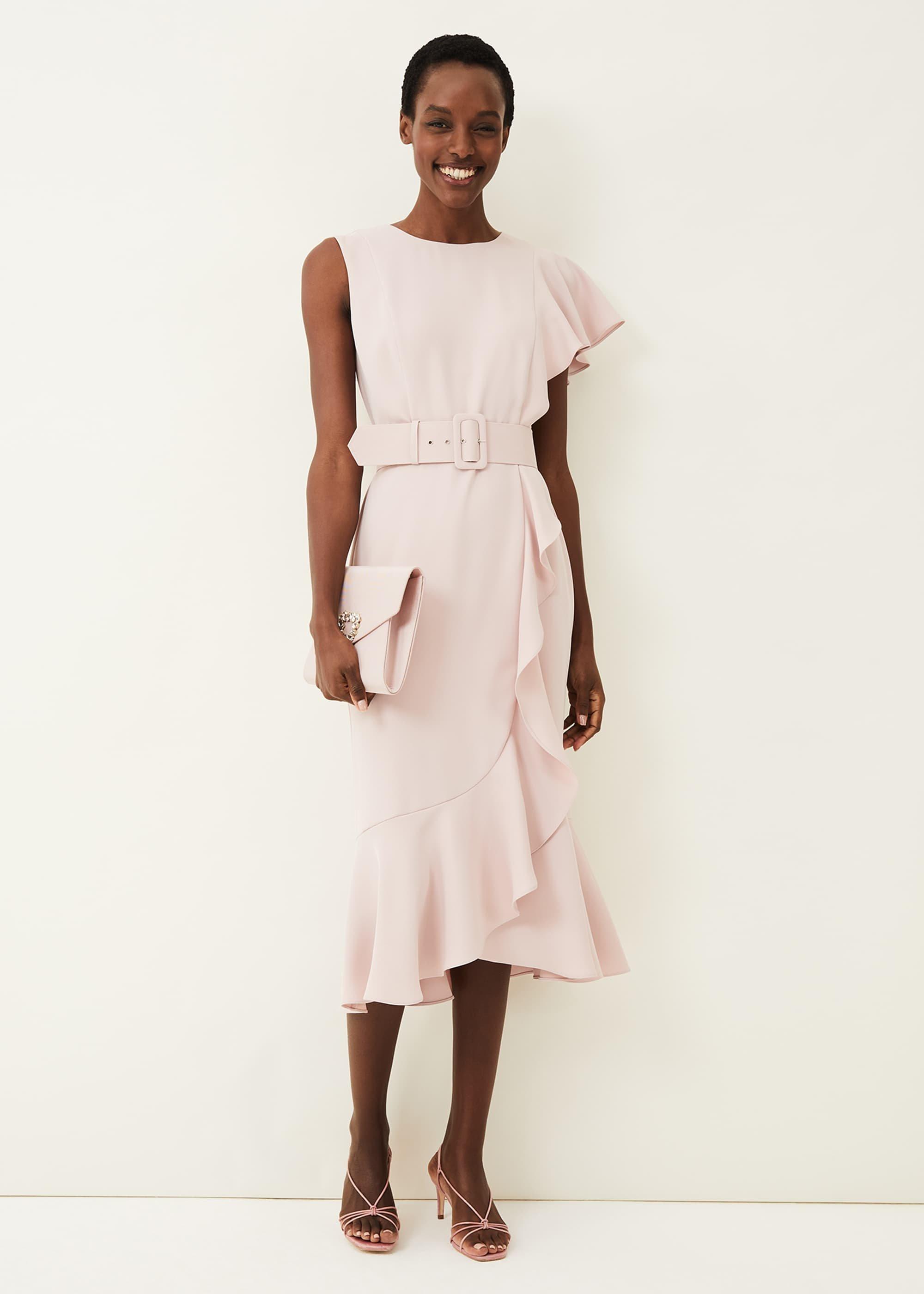 Cassie Frill Belted Dress
