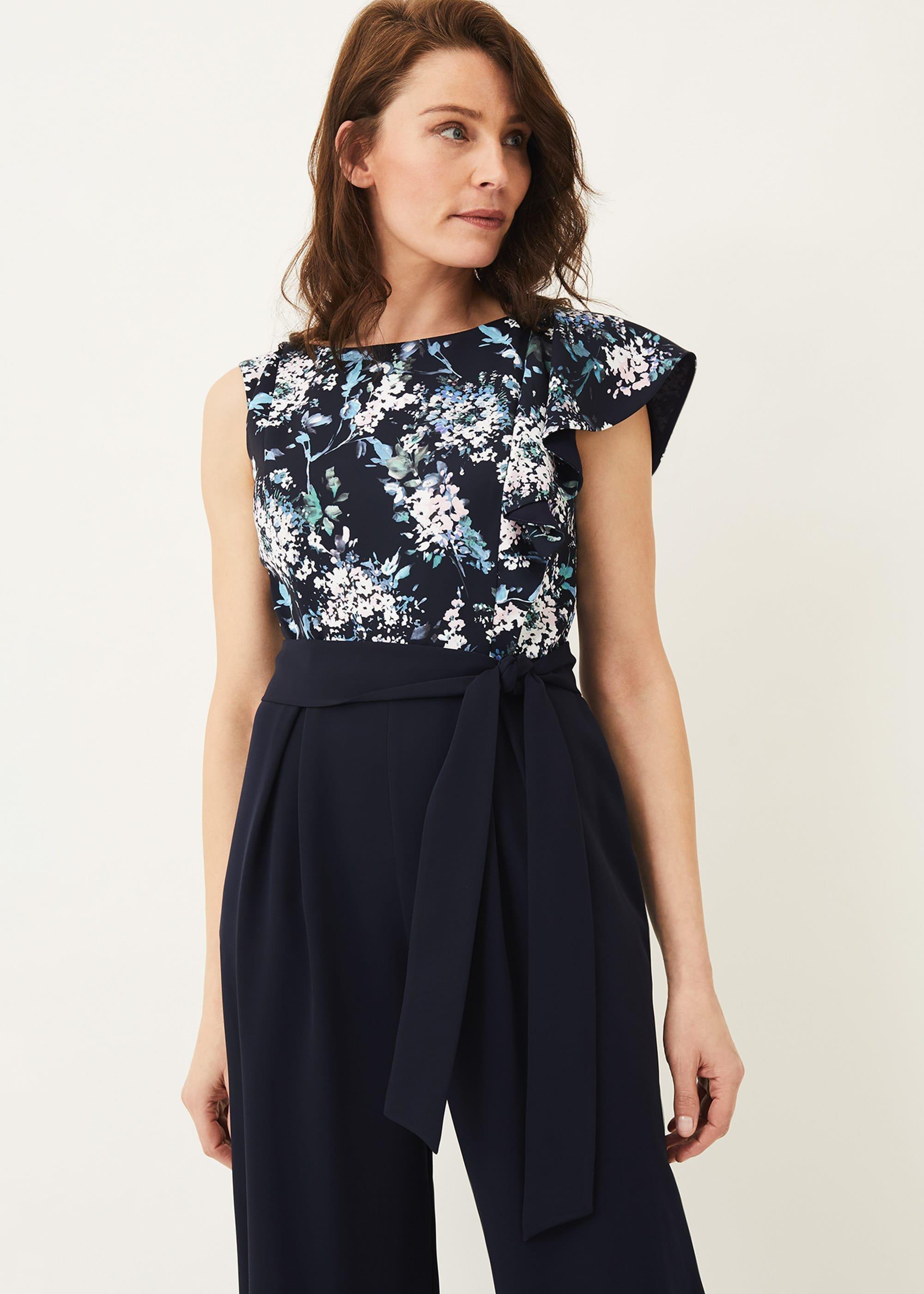 Casey Floral Bodice Tapered Jumpsuit