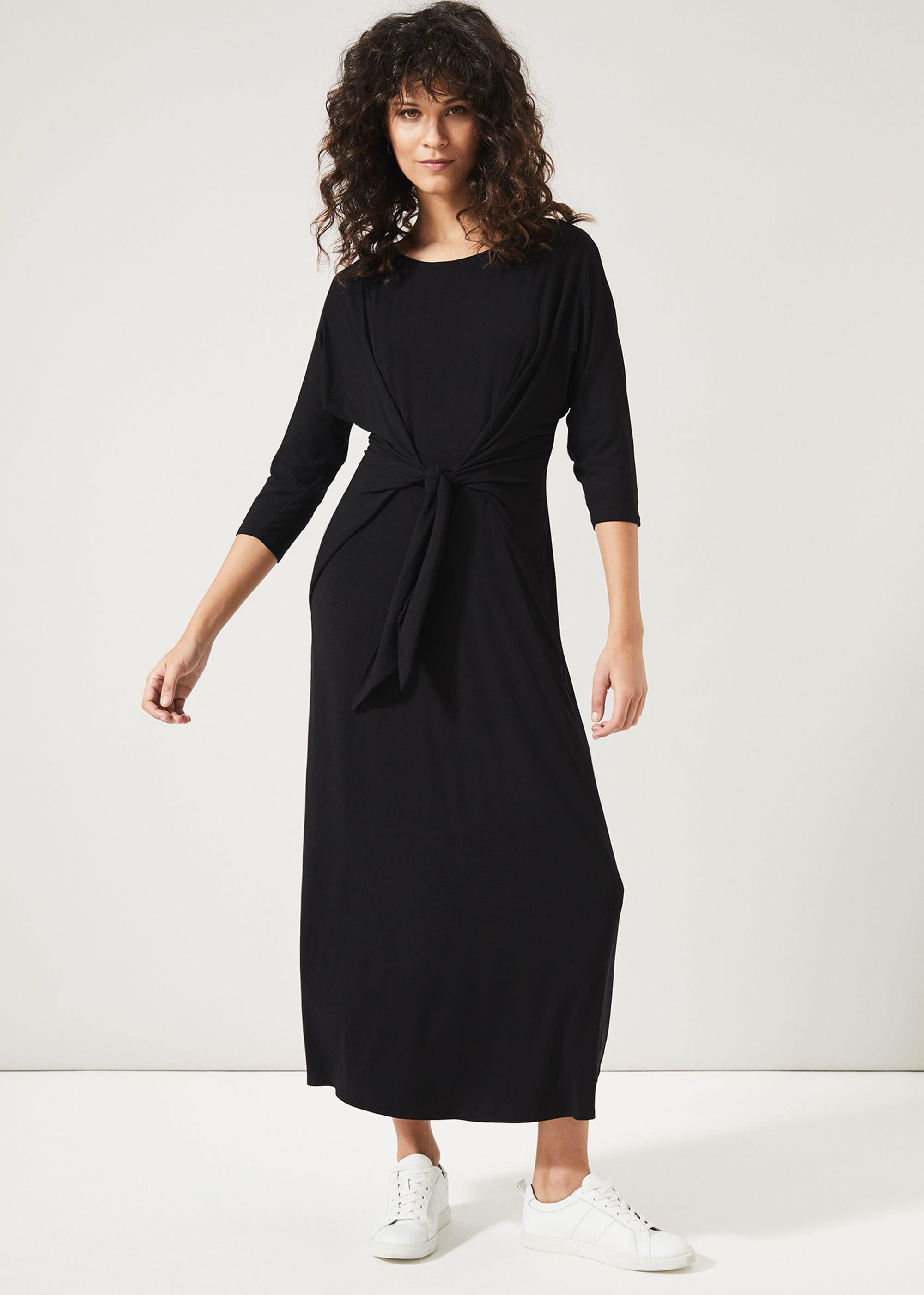 Cindy Tie Front Jersey Dress