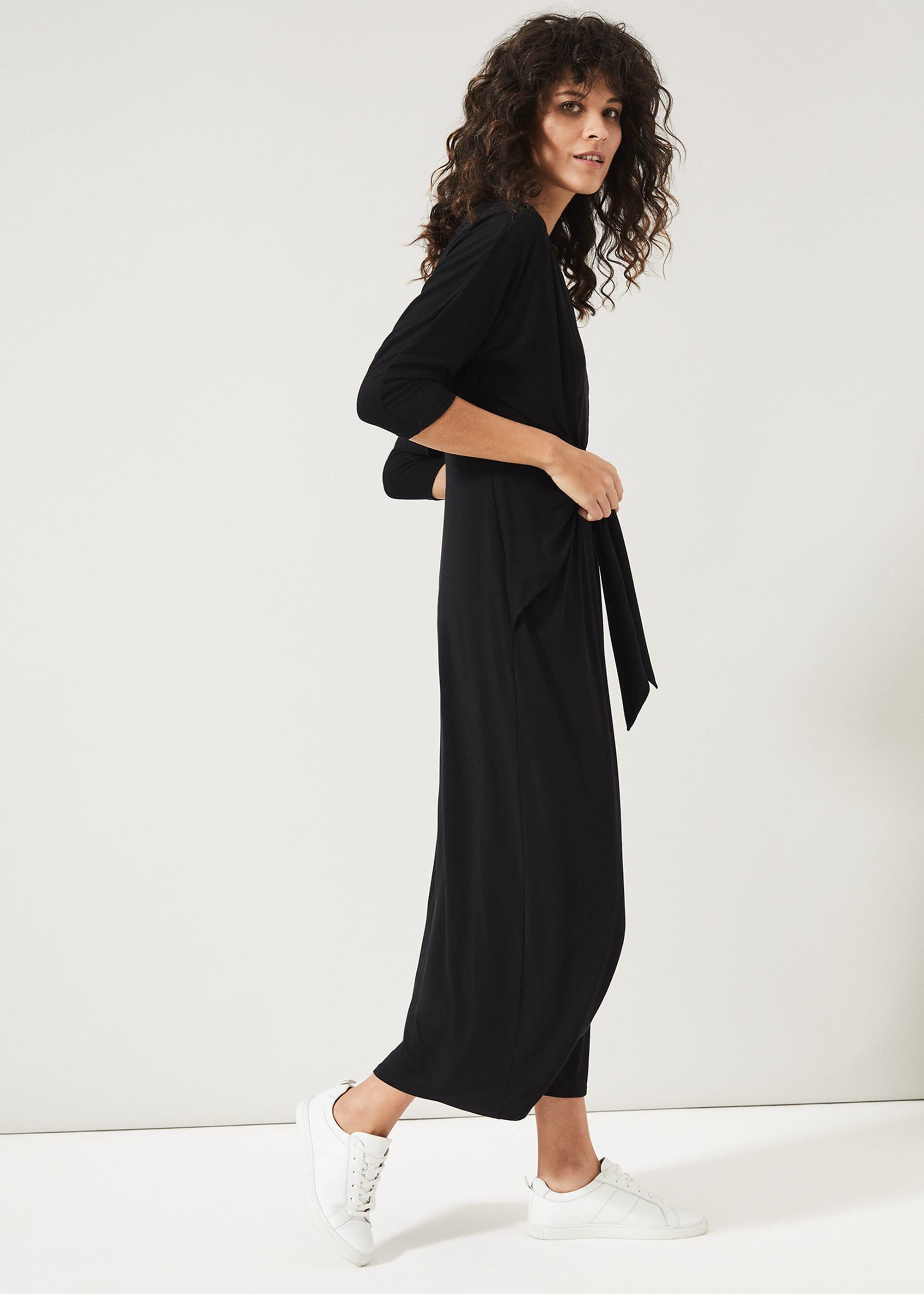 Cindy Tie Front Jersey Dress