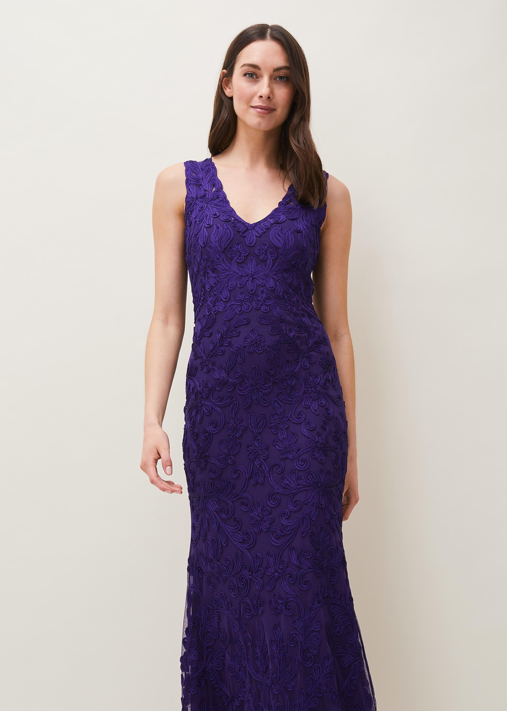Osanne Tapework Lace Maxi Dress