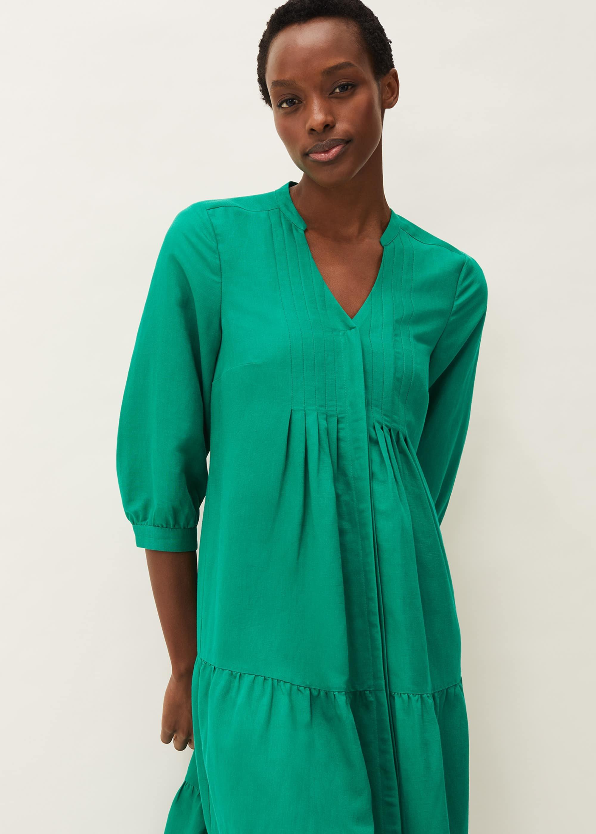 Penele Linen Midi Dress