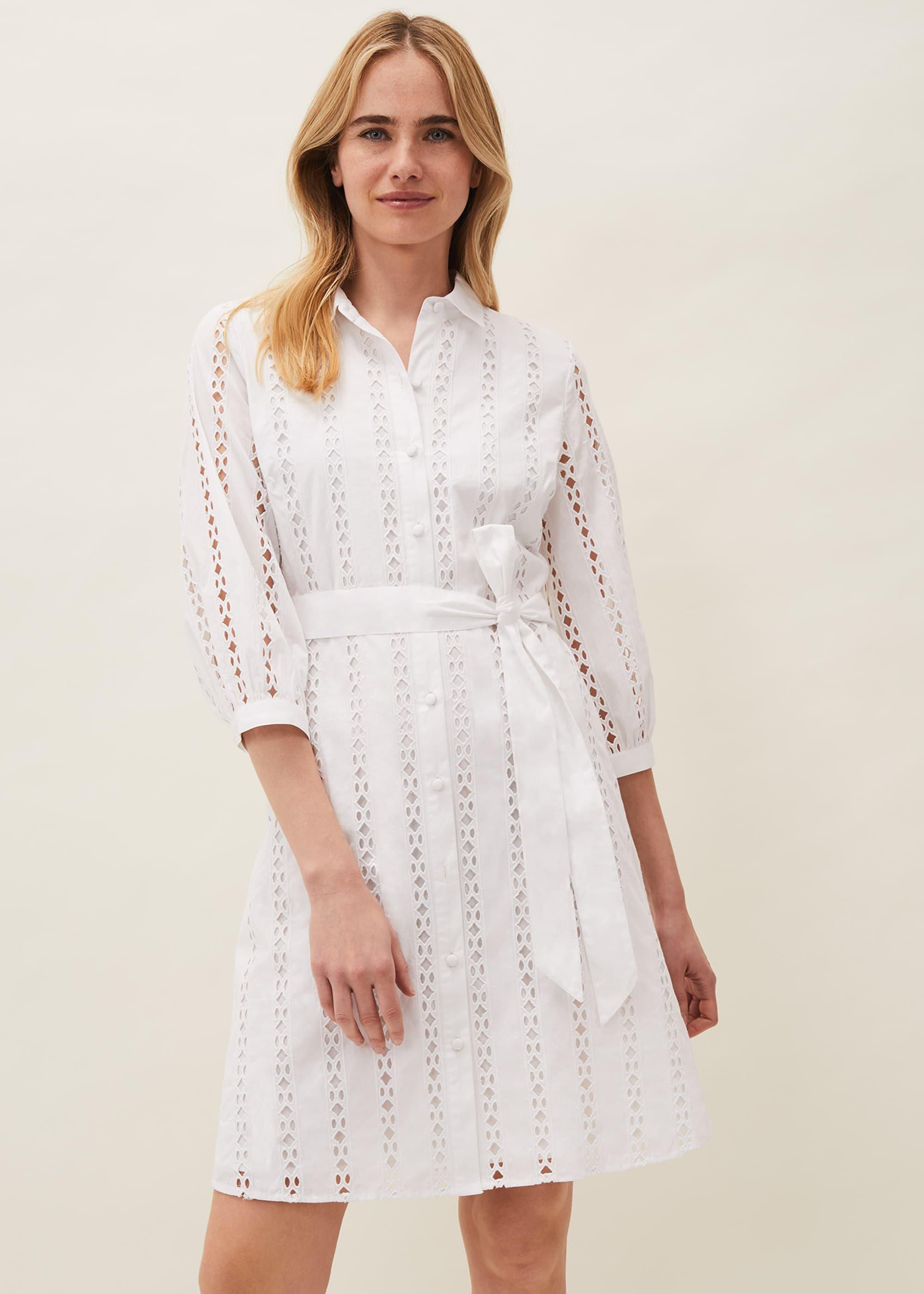 Caela Broderie Shirt Dress