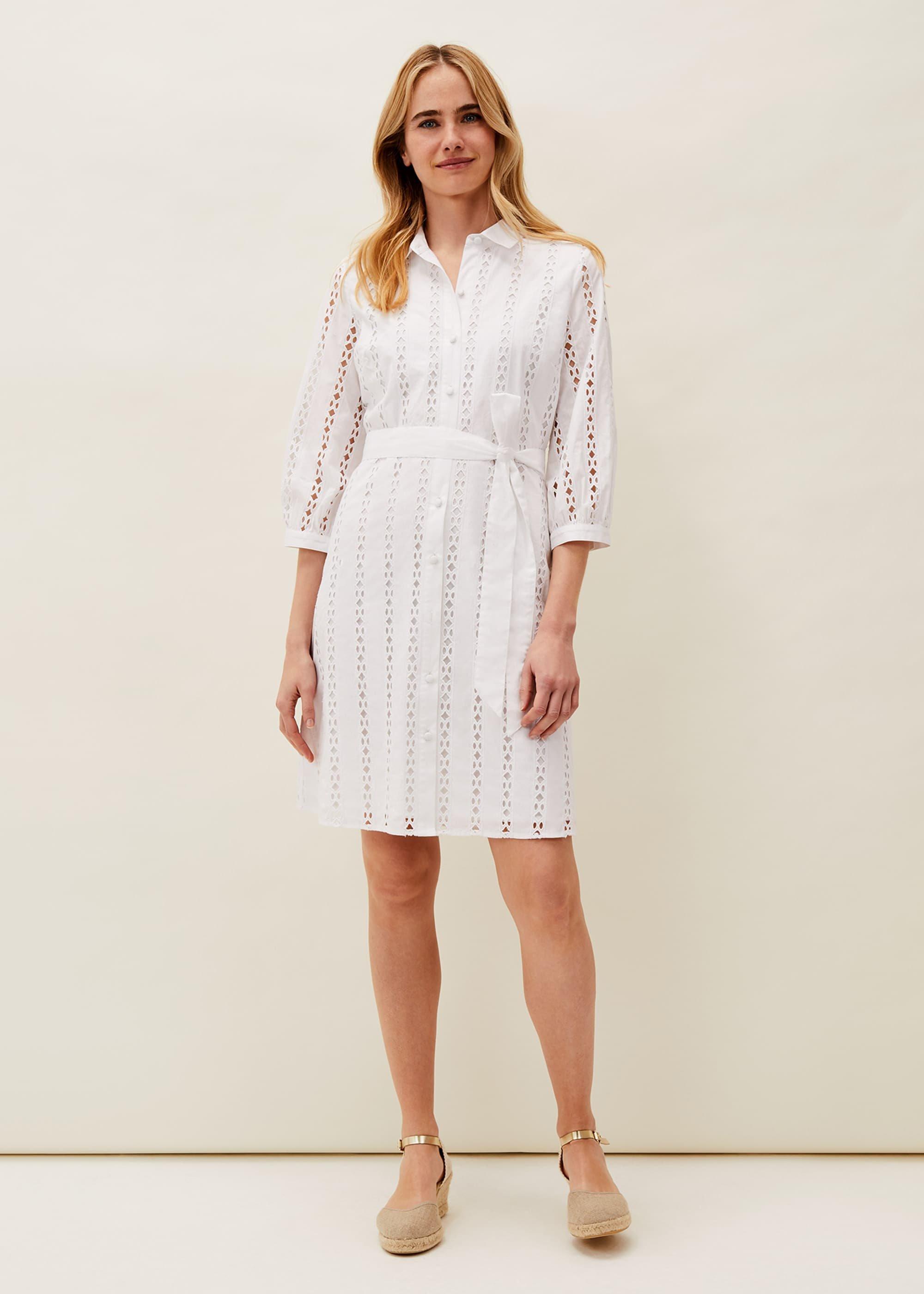 Caela Broderie Shirt Dress