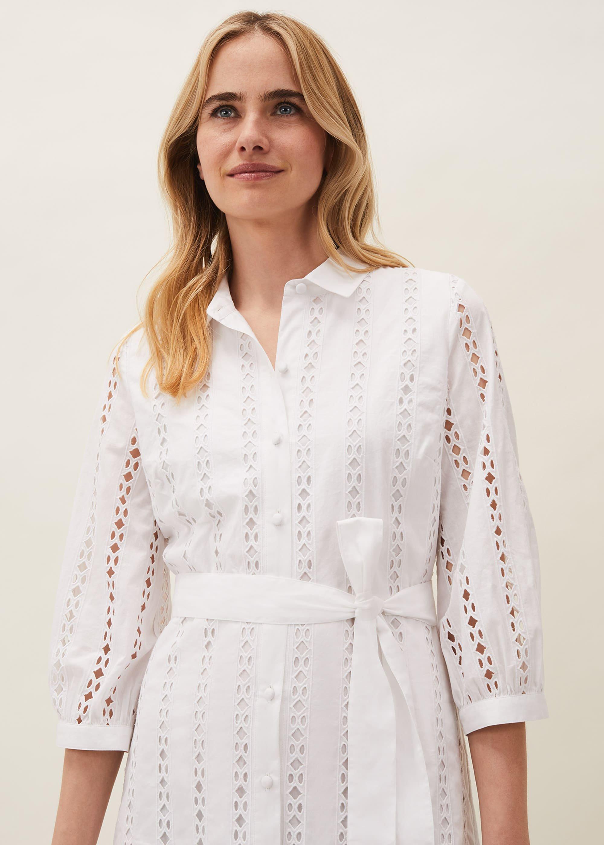 Caela Broderie Shirt Dress