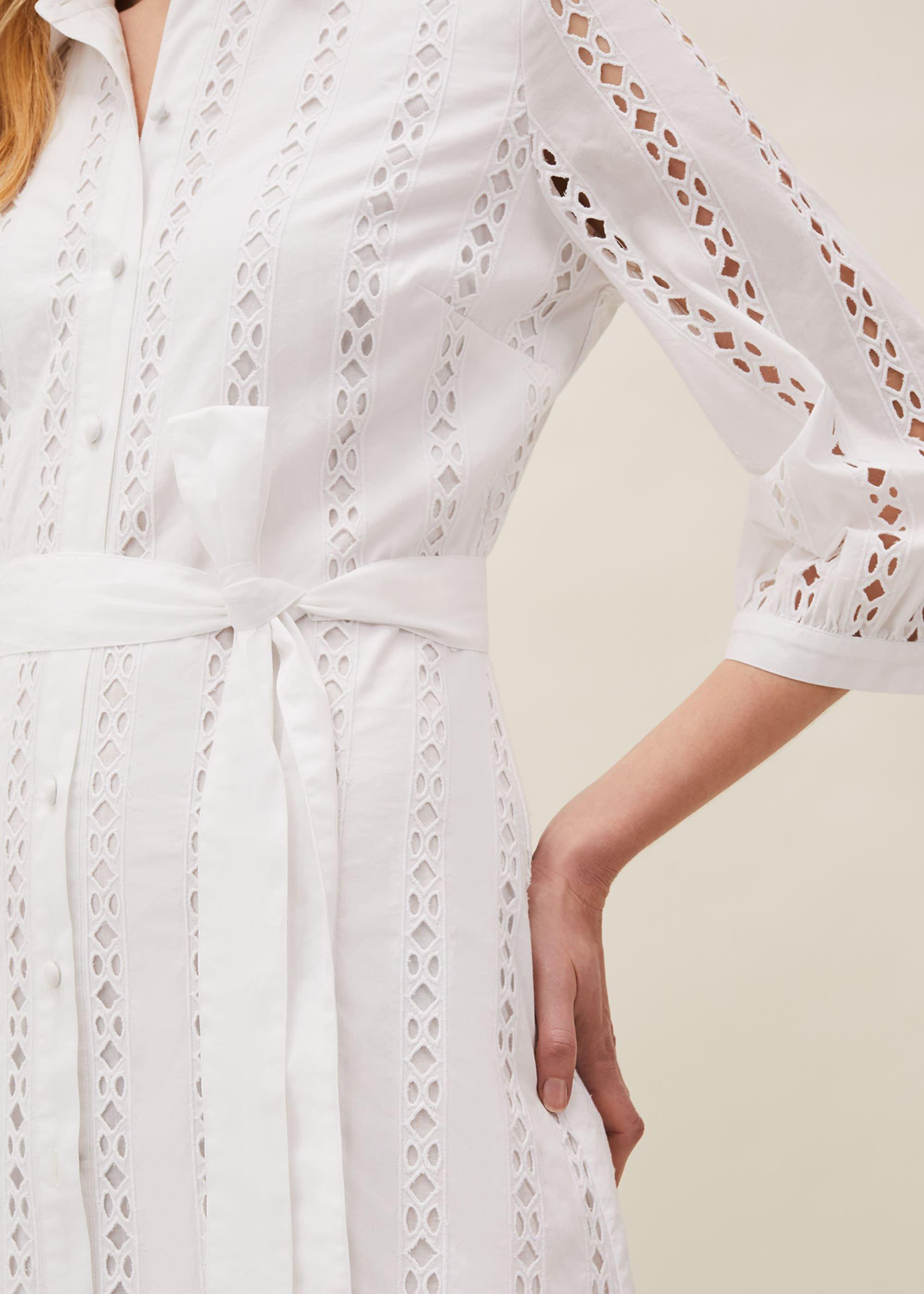Caela Broderie Shirt Dress