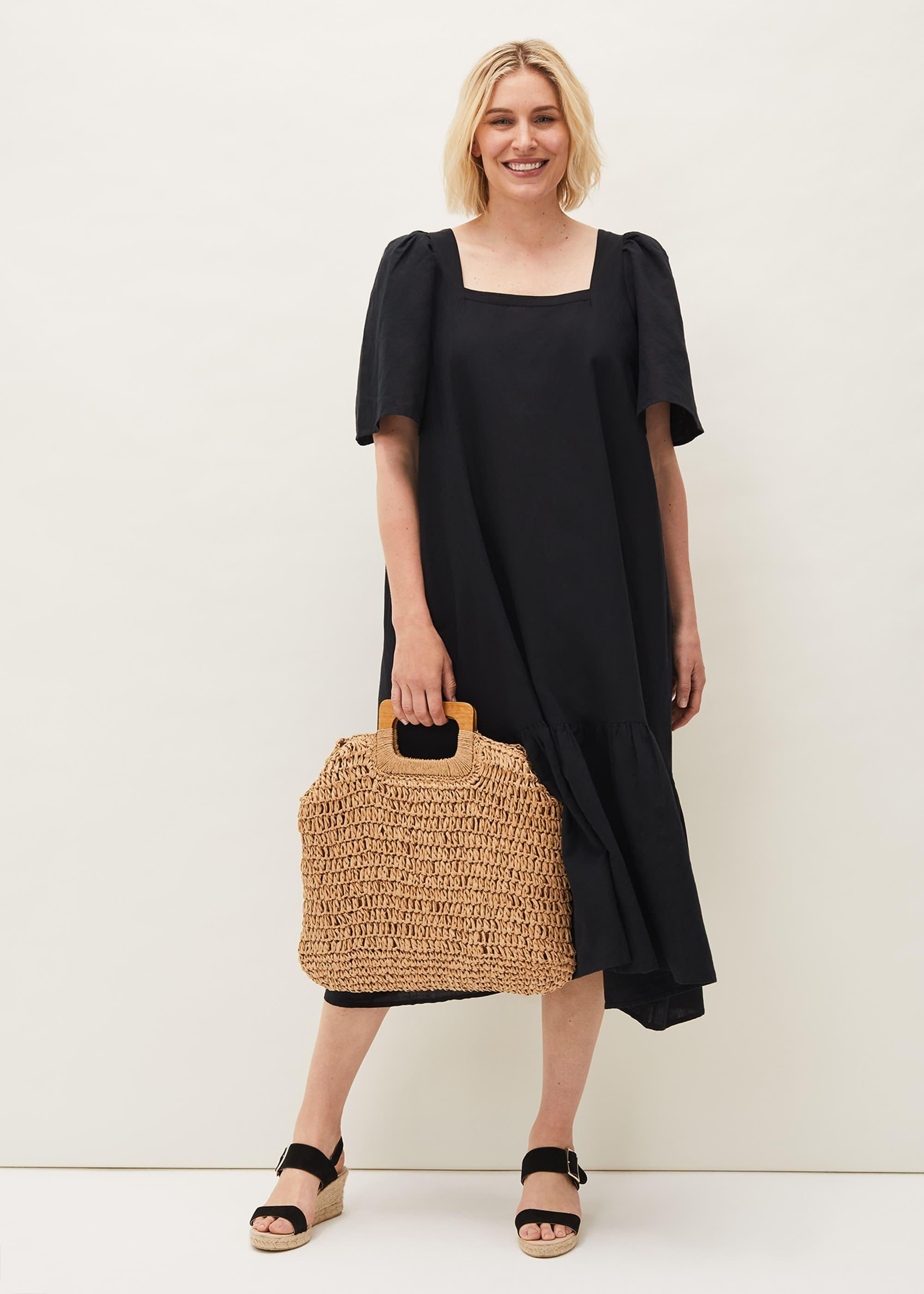 Claria Linen Midi Dress