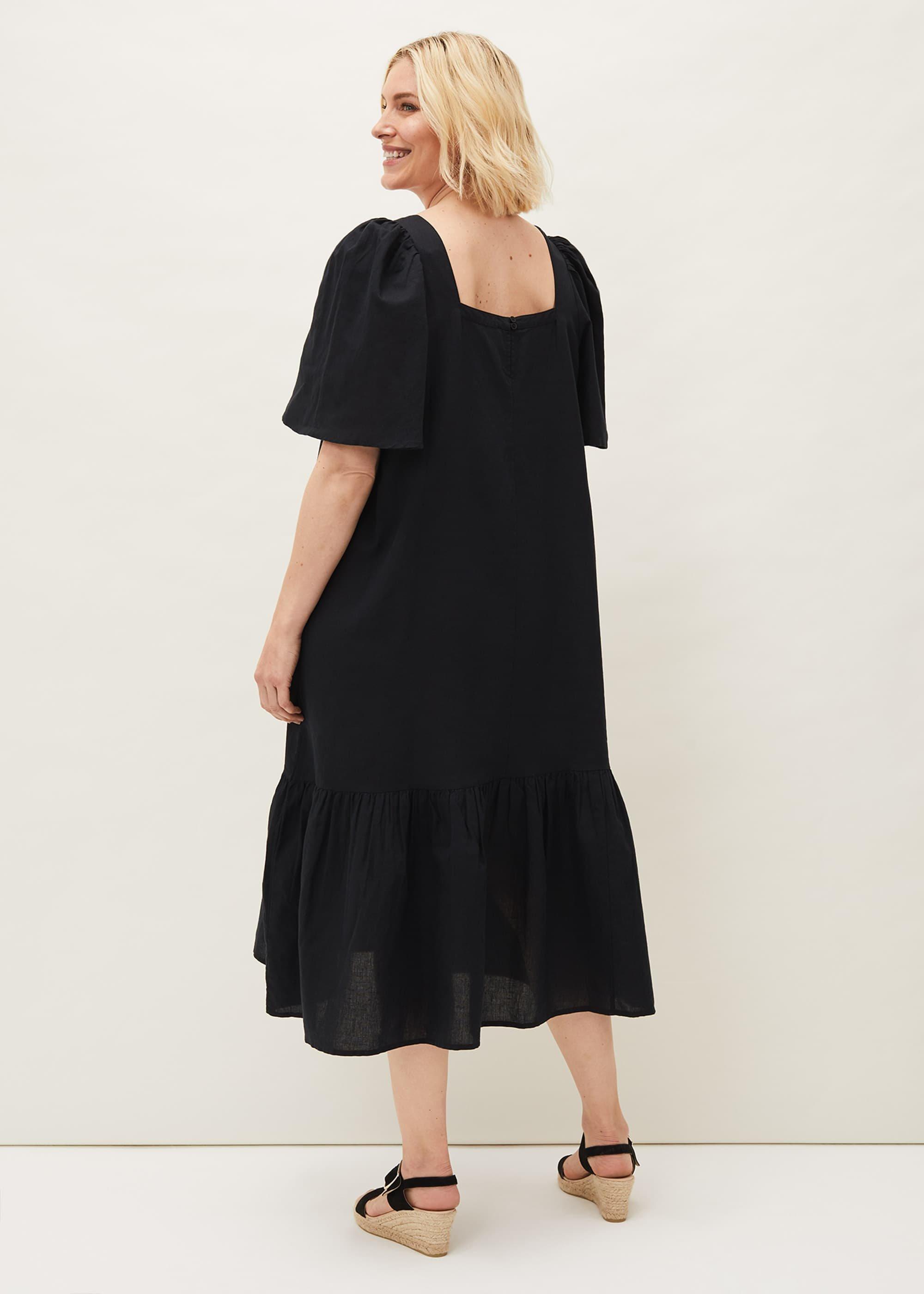Claria Linen Midi Dress