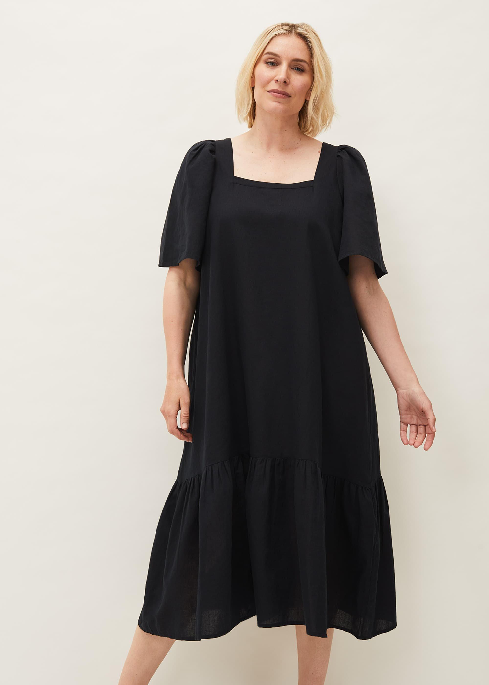 Claria Linen Midi Dress