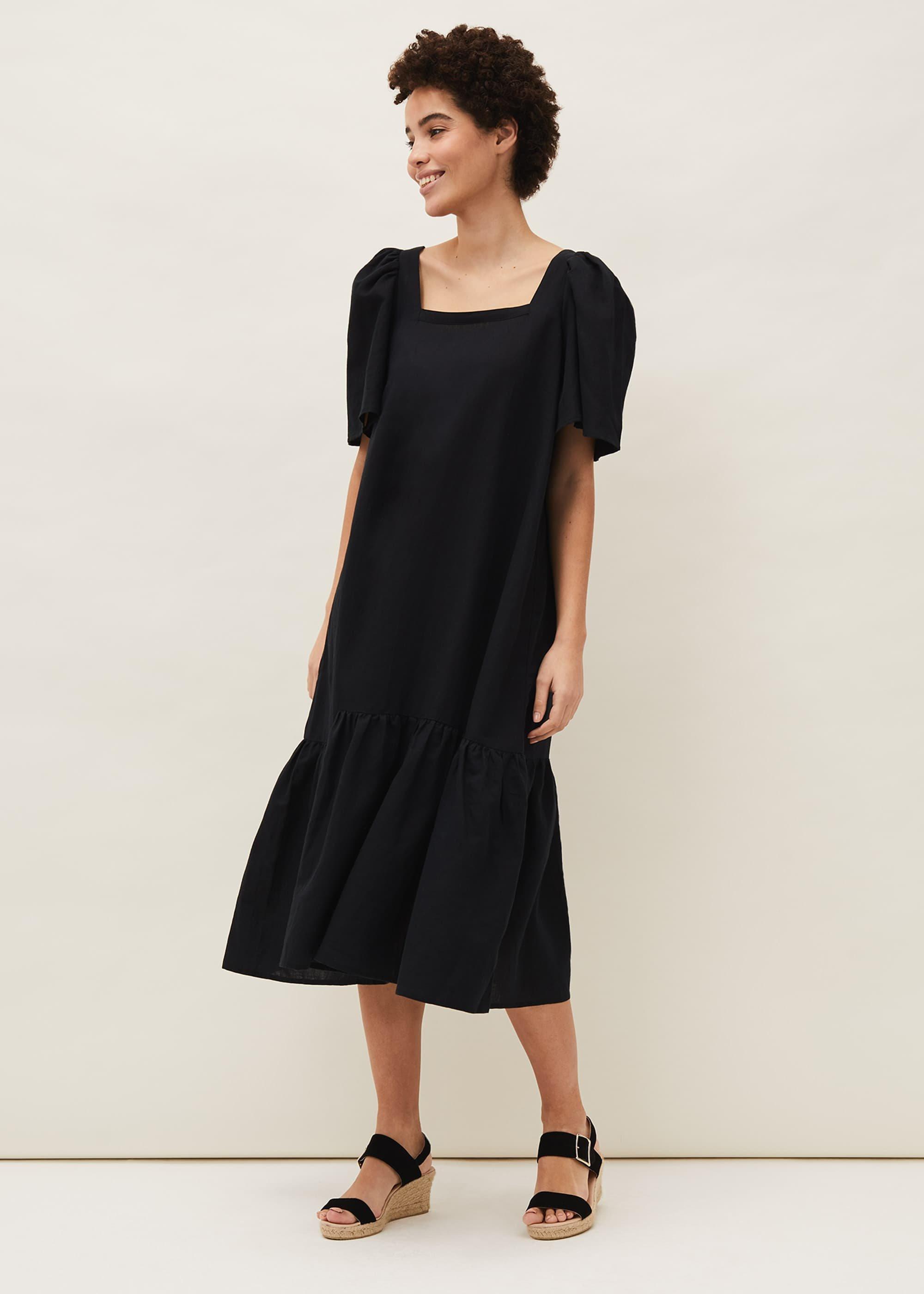 Claria Linen Midi Dress