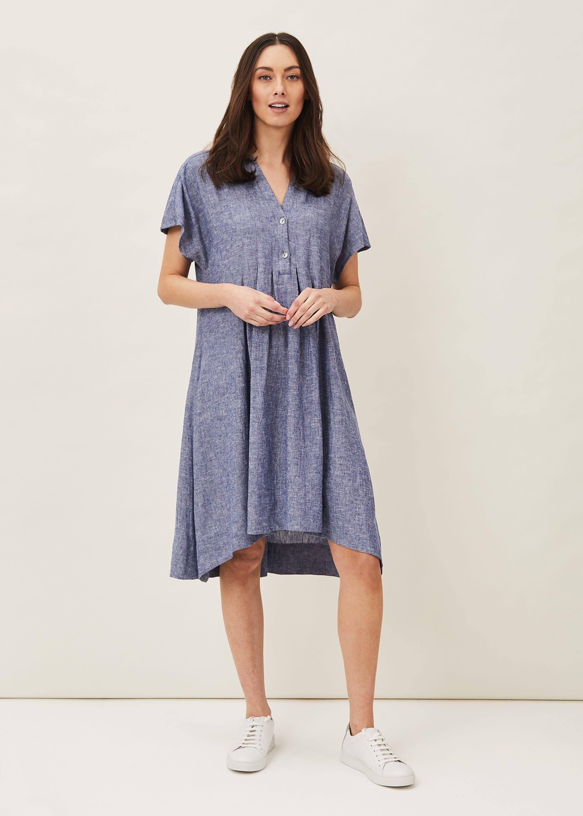 Danica Linen Swing Dress