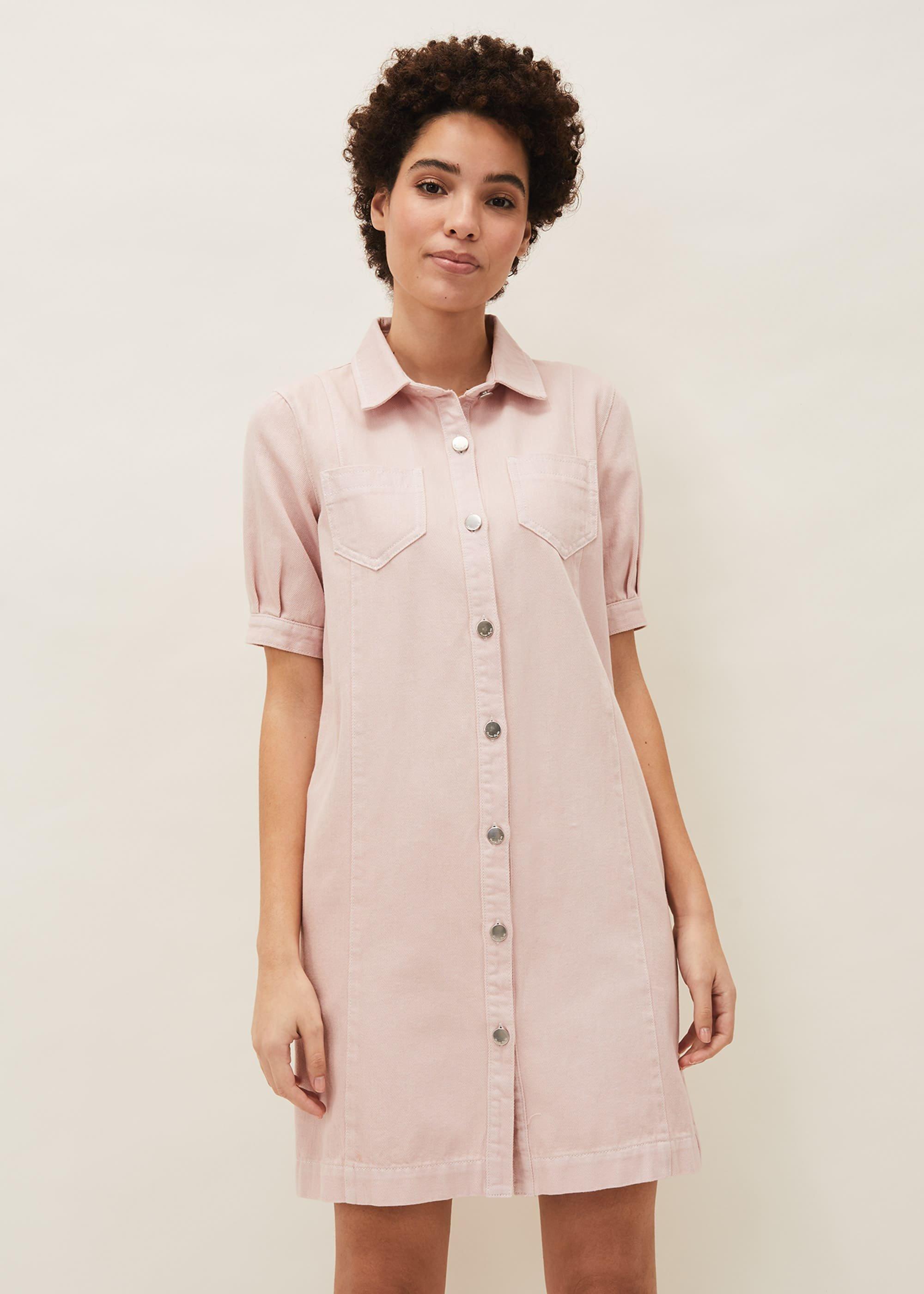 Kiah Puff Sleeve Denim Dress