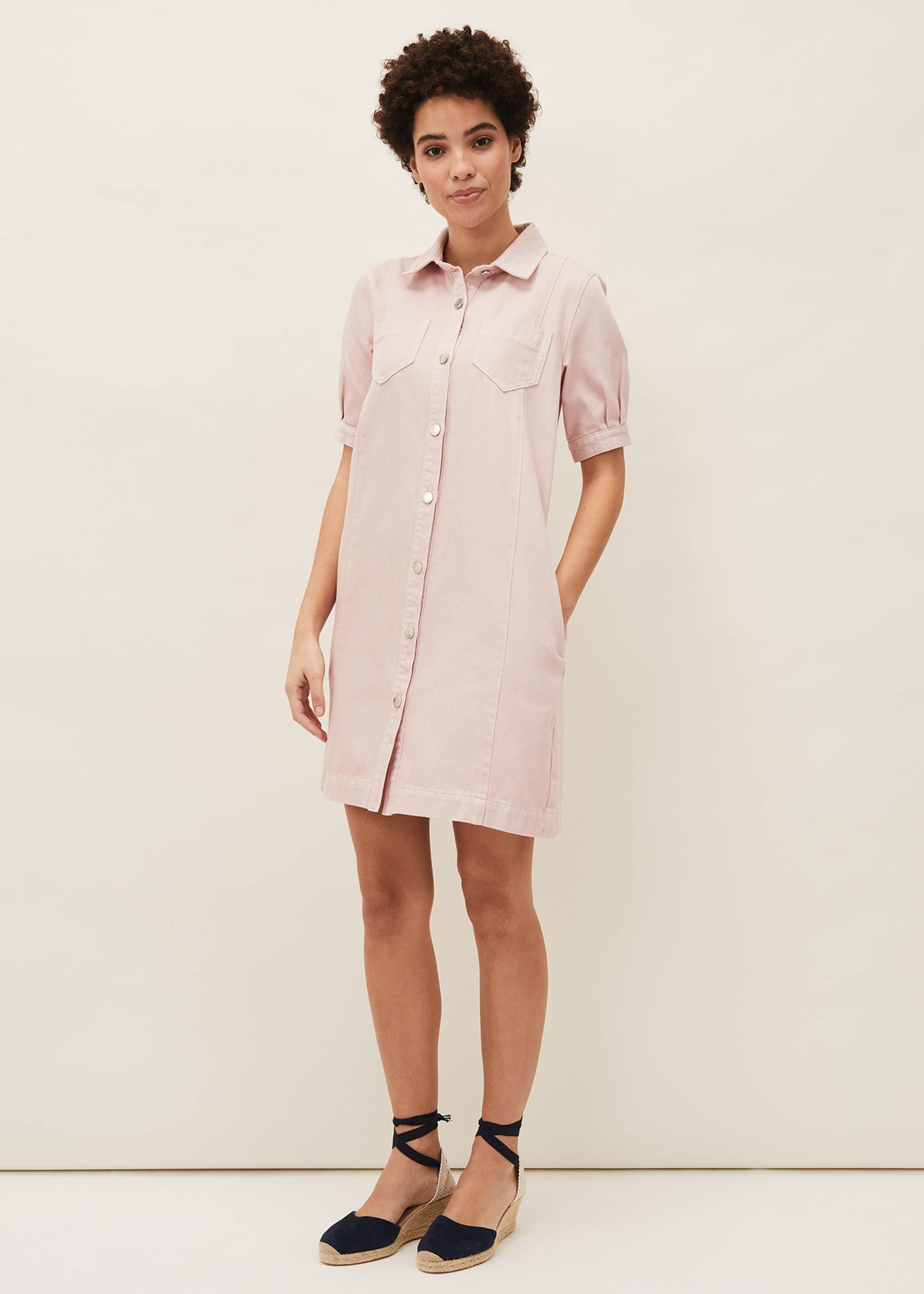 Kiah Puff Sleeve Denim Dress