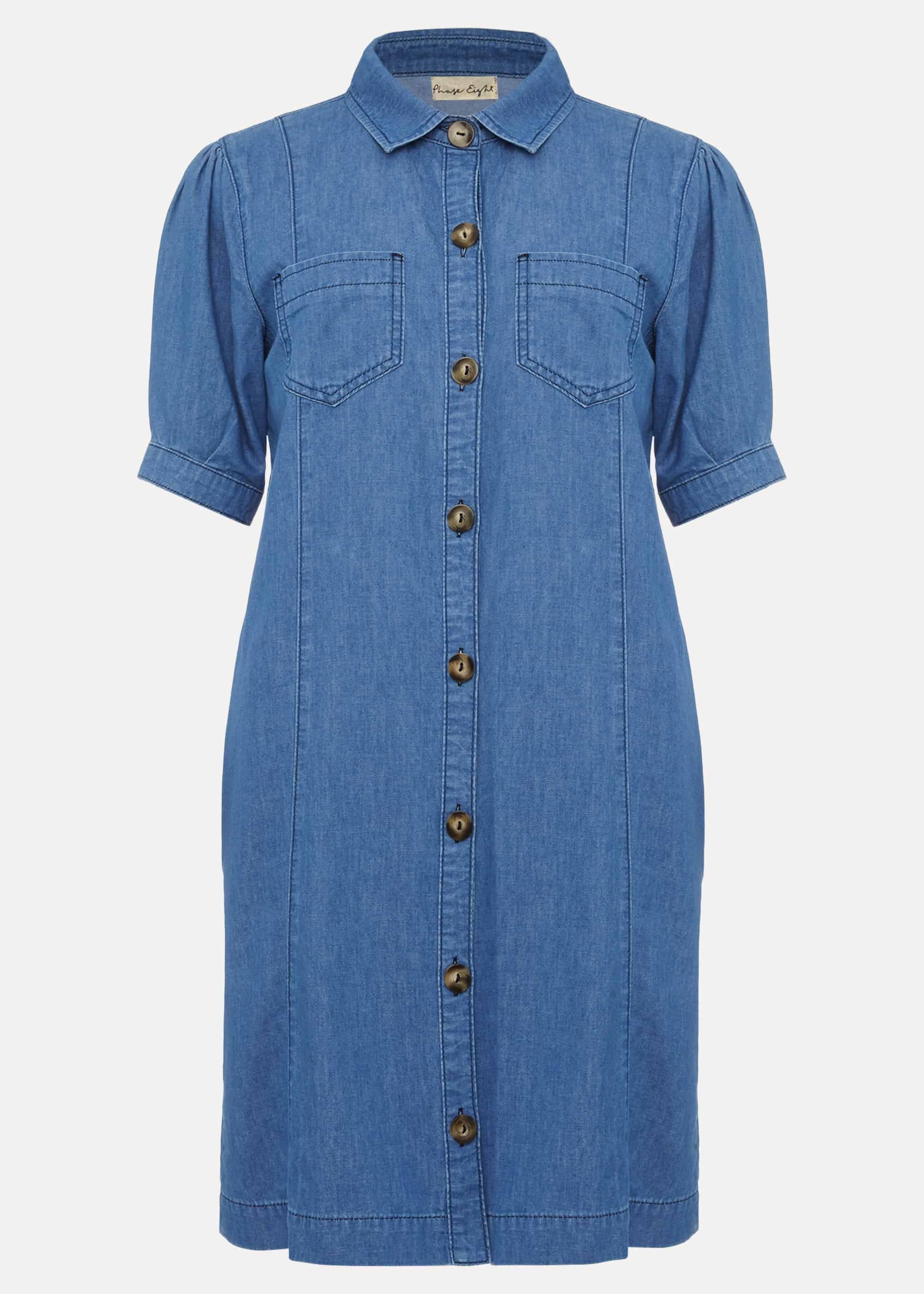 Kiah Puff Sleeve Denim Dress
