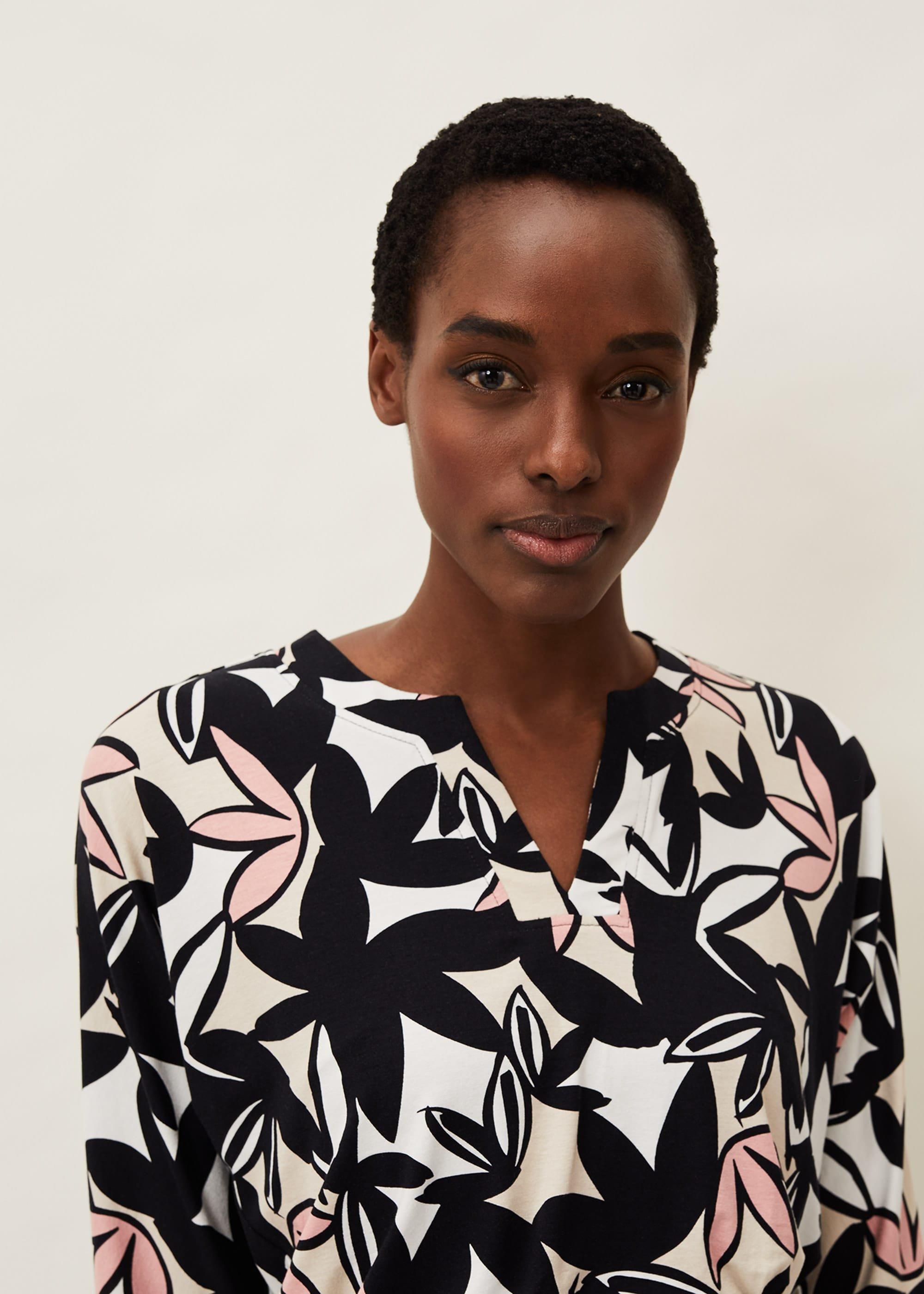 Gwin Leaf Print Dress