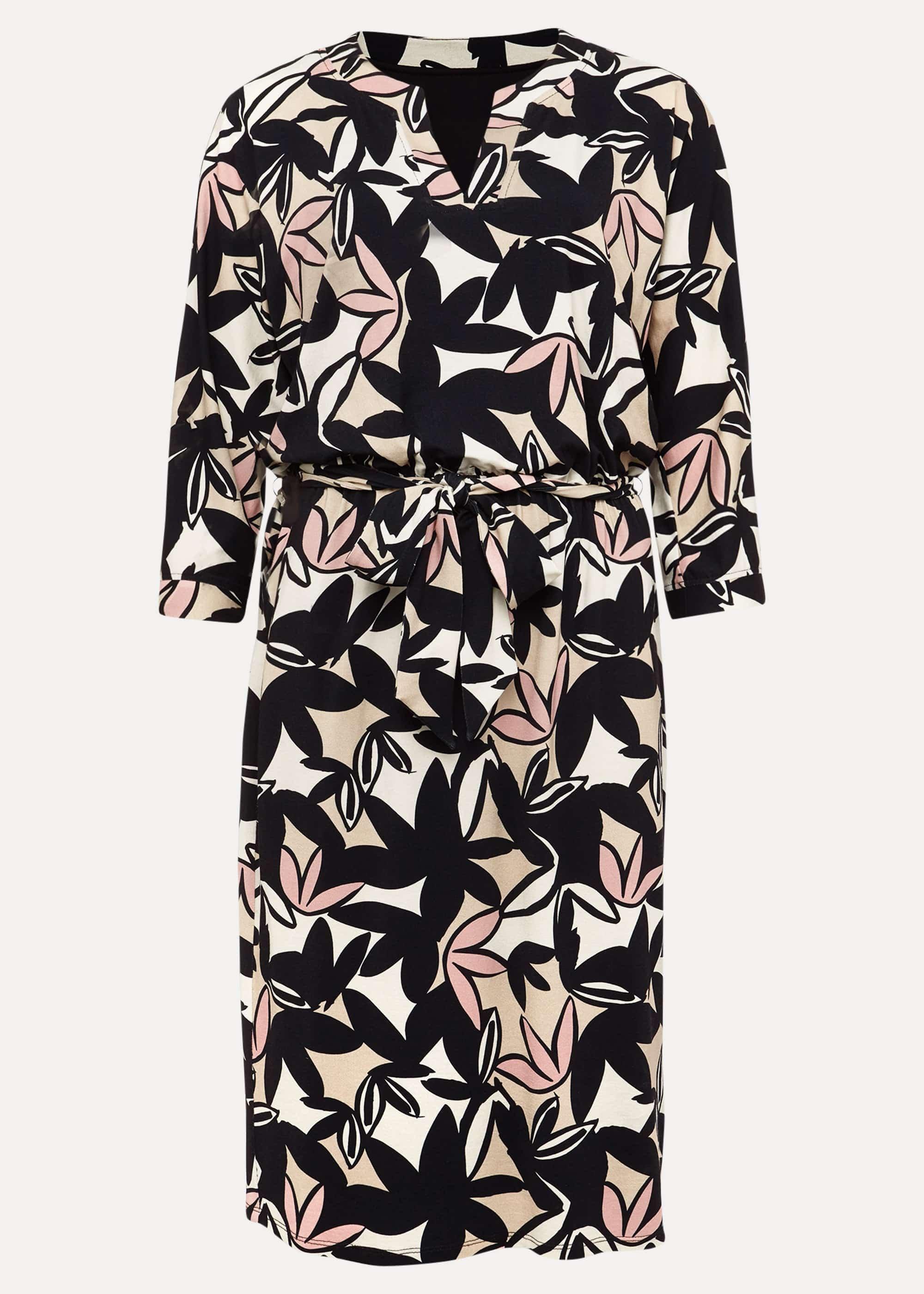 Gwin Leaf Print Dress