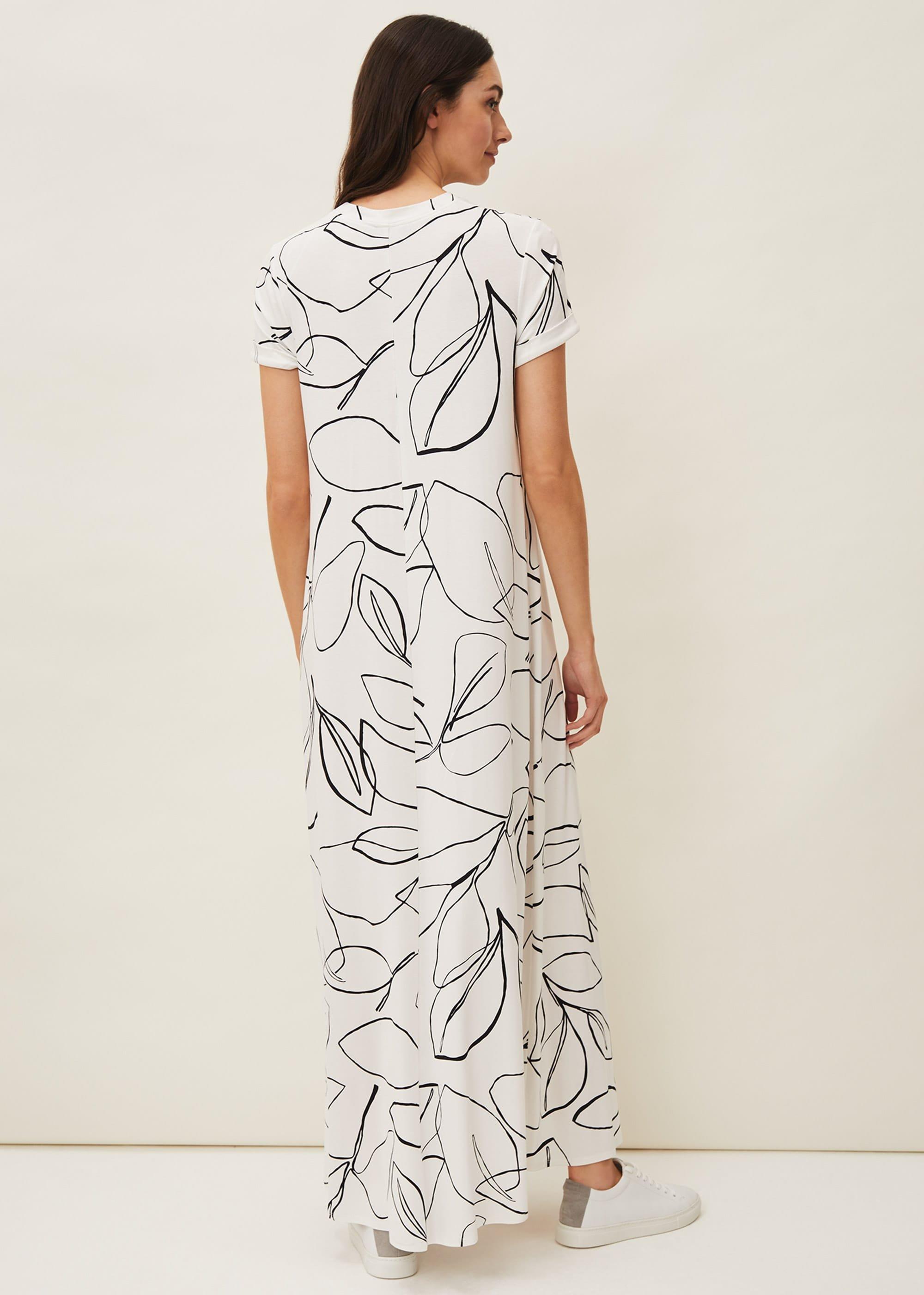 T-Shirt-Maxikleid mit Fifi-Blumenmuster