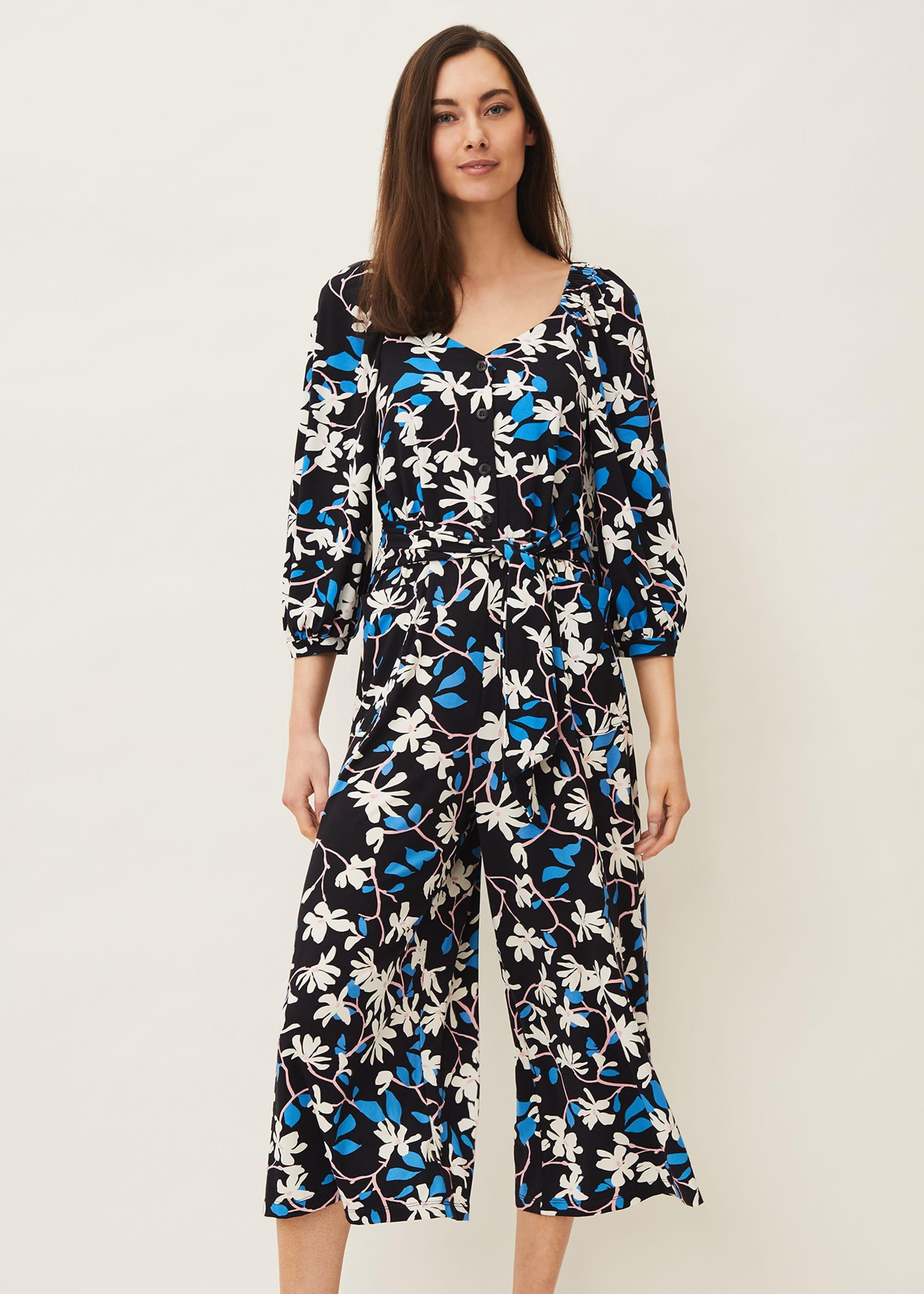 Magnolia Floral Jersey Jumpsuit
