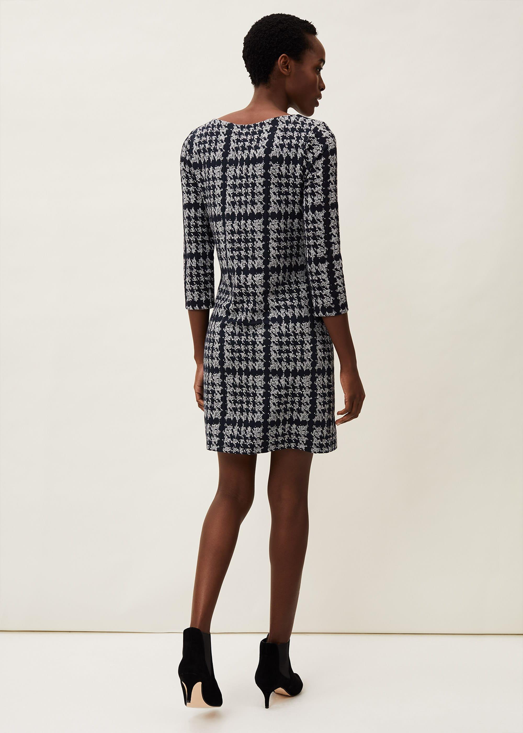 Amani Houndstooth Check Tunic Dress