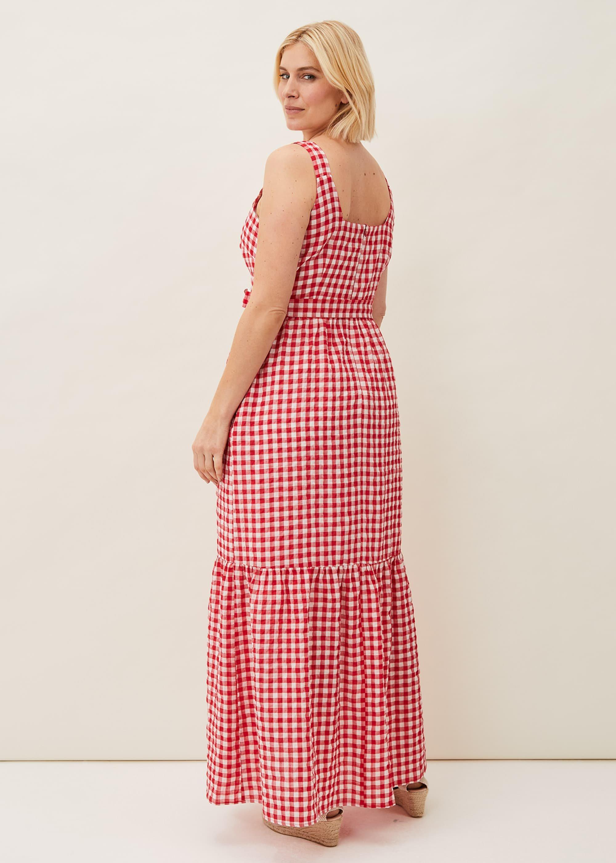 Geri Gingham Maxi Dress