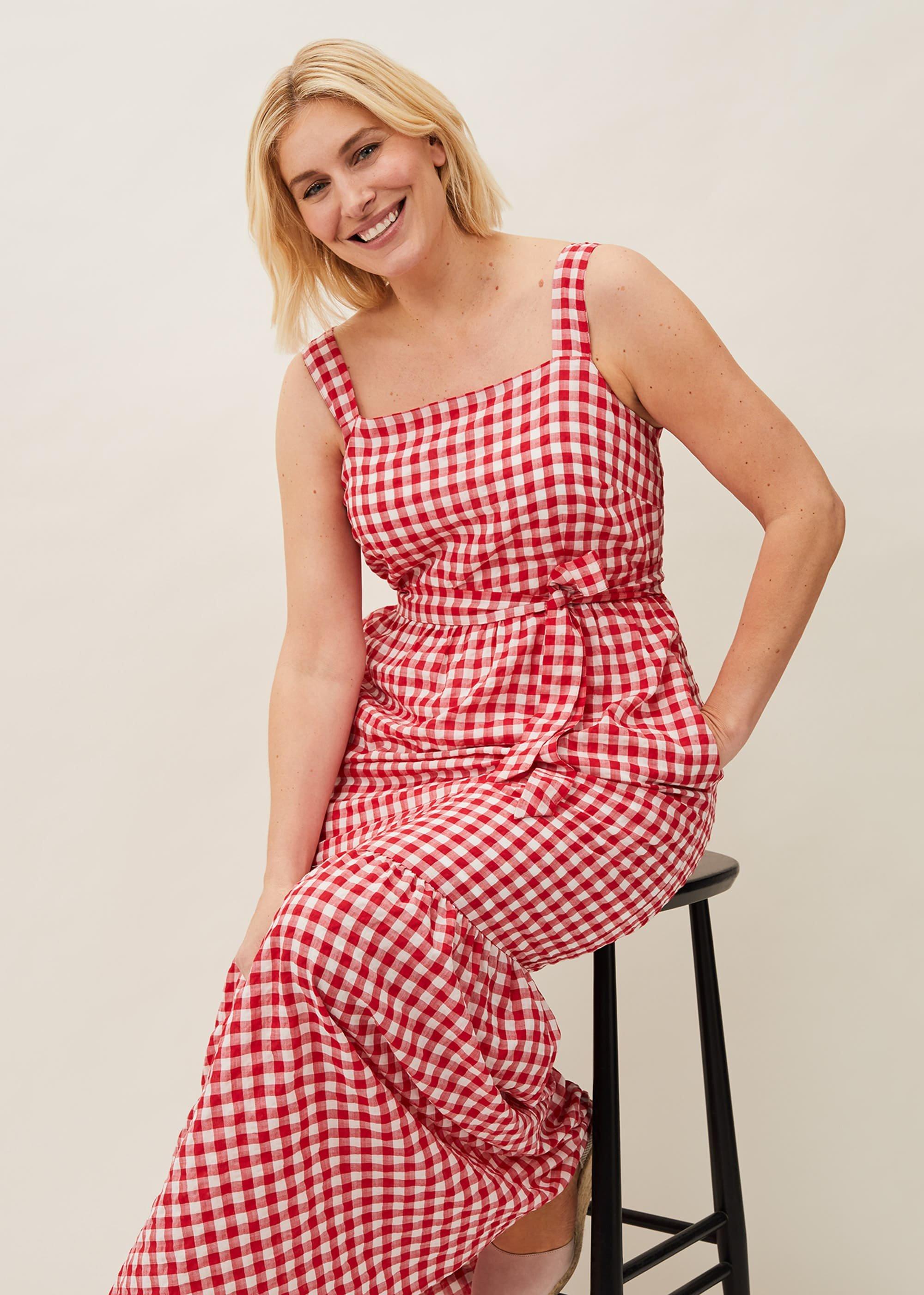 Geri Gingham Maxi Dress