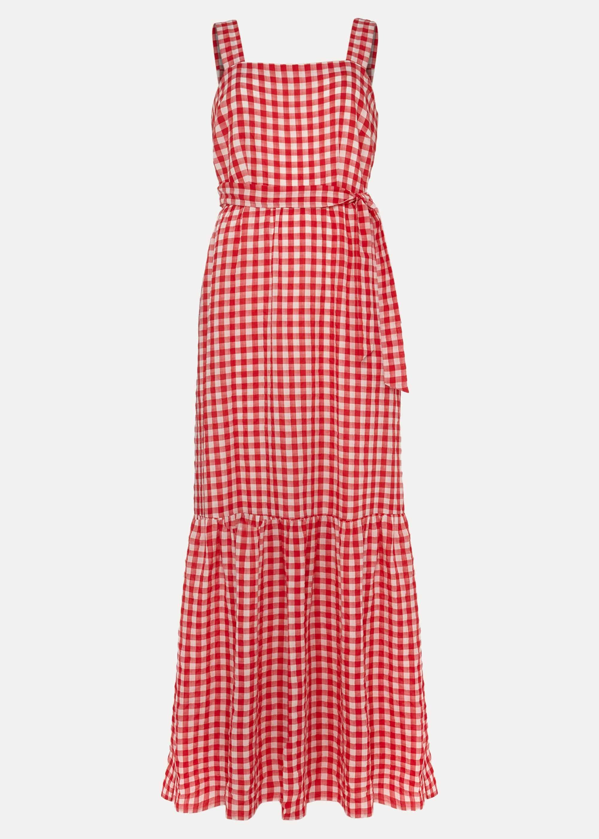 Geri Gingham Maxi Dress