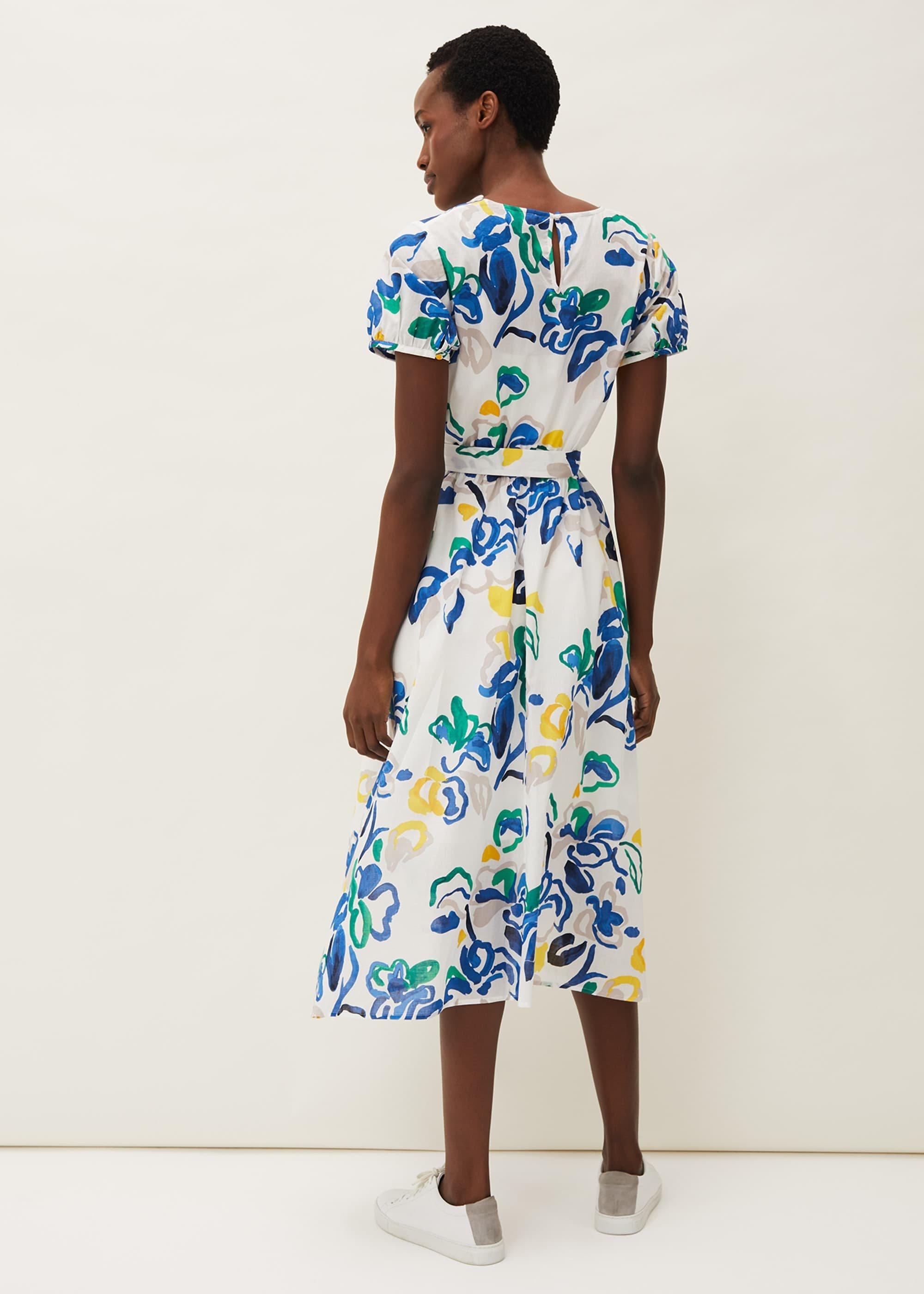 Jana Abstract Print Midi Dress