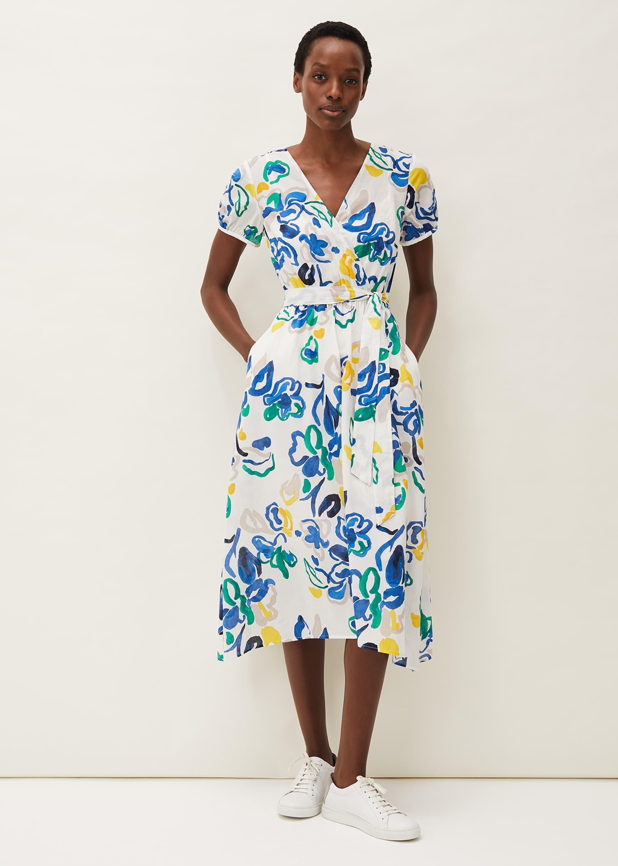 Jana Abstract Print Midi Dress