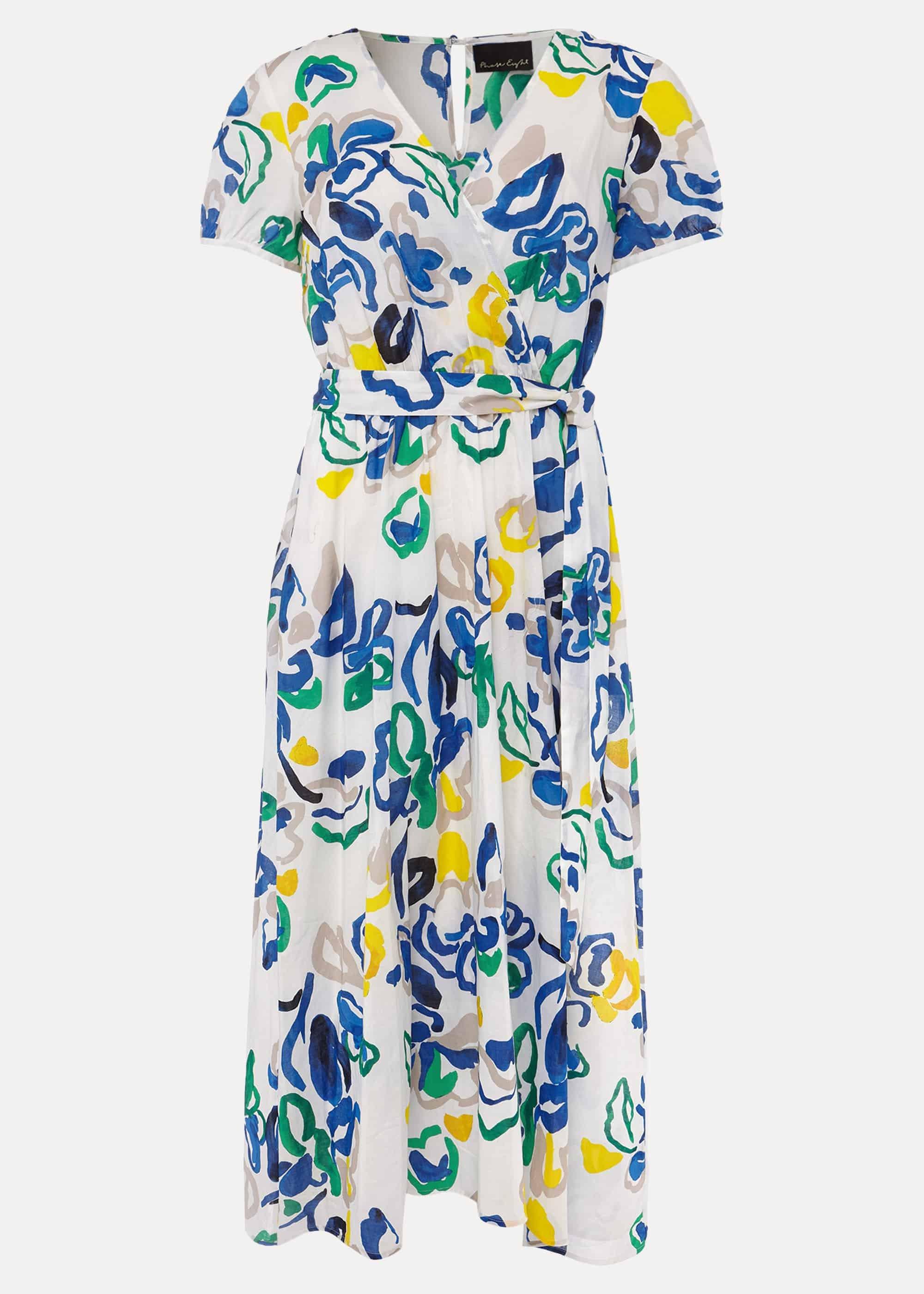 Jana Abstract Print Midi Dress