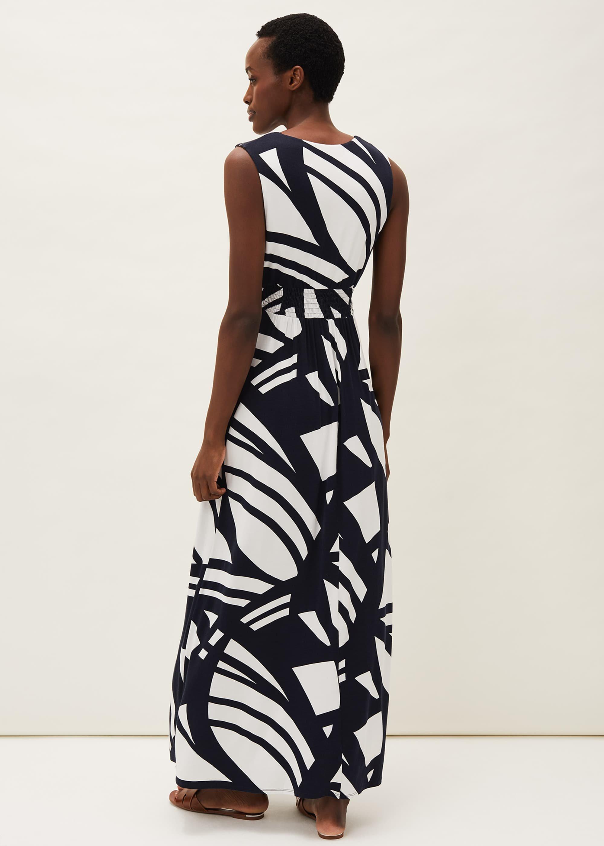 Ostia Abstract Stripe Maxi Dress