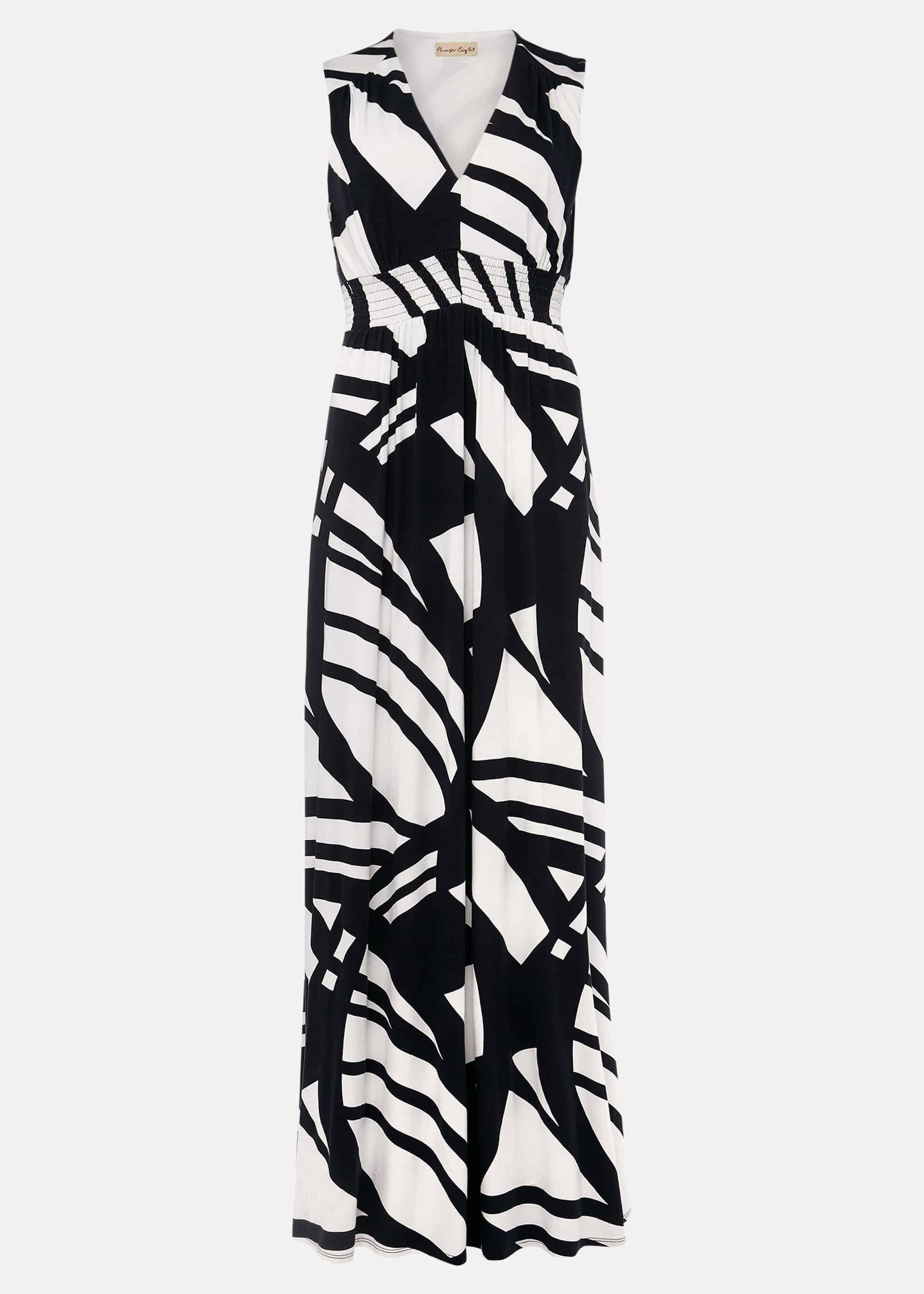 Ostia Abstract Stripe Maxi Dress