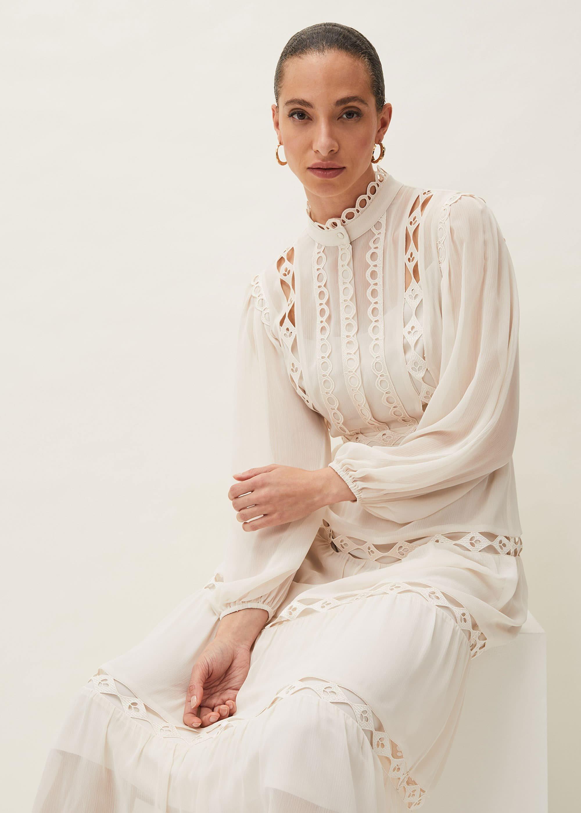 Amberlee Cutwork Midi Dress