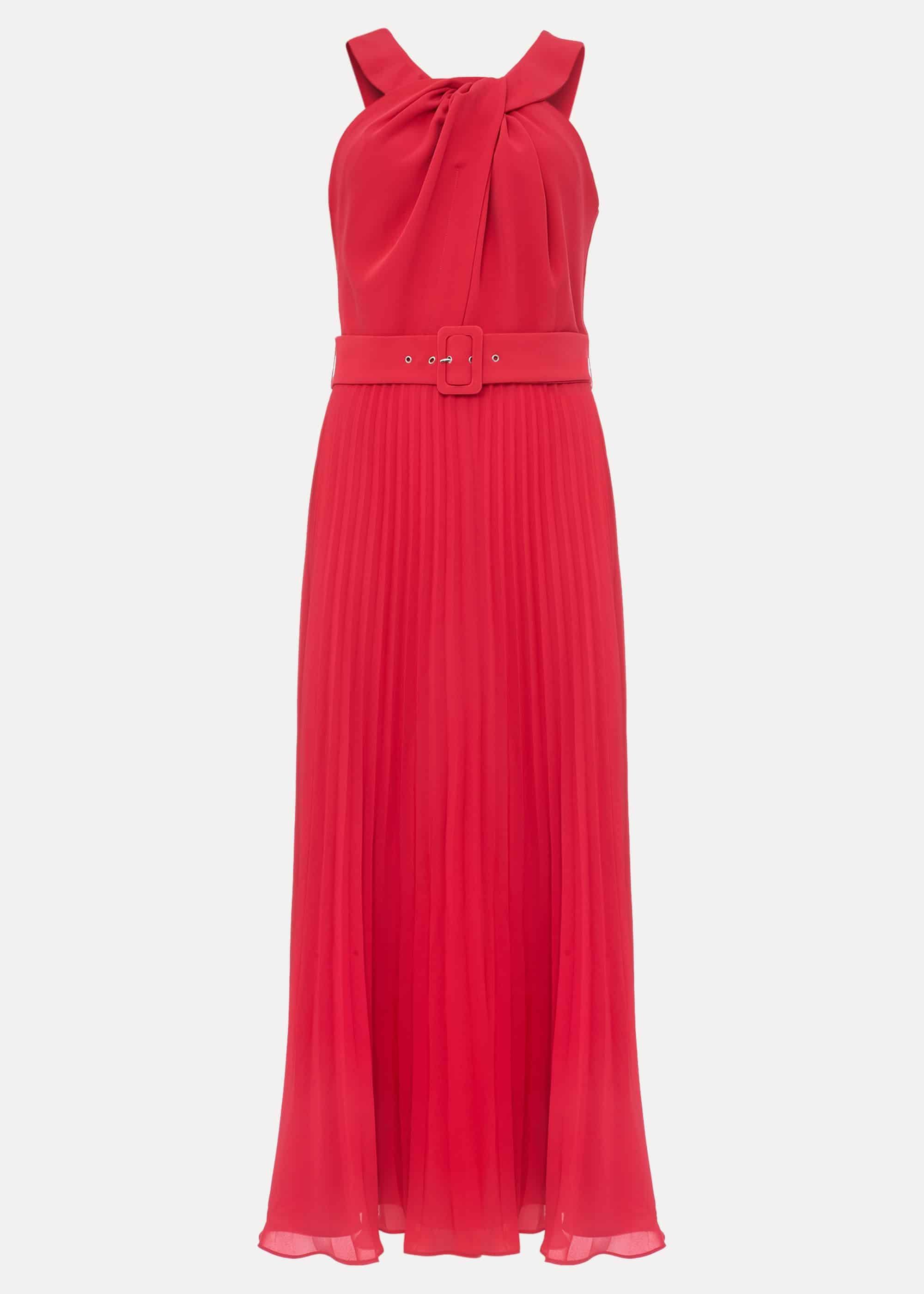 Yas Red Halterneck Midi Dress