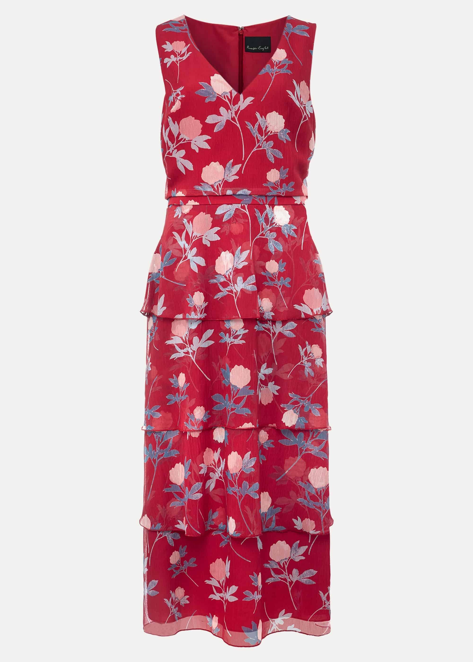 sachin and babi light blue dress Hayden Floral Embroidered Midi Dress in Blue/White