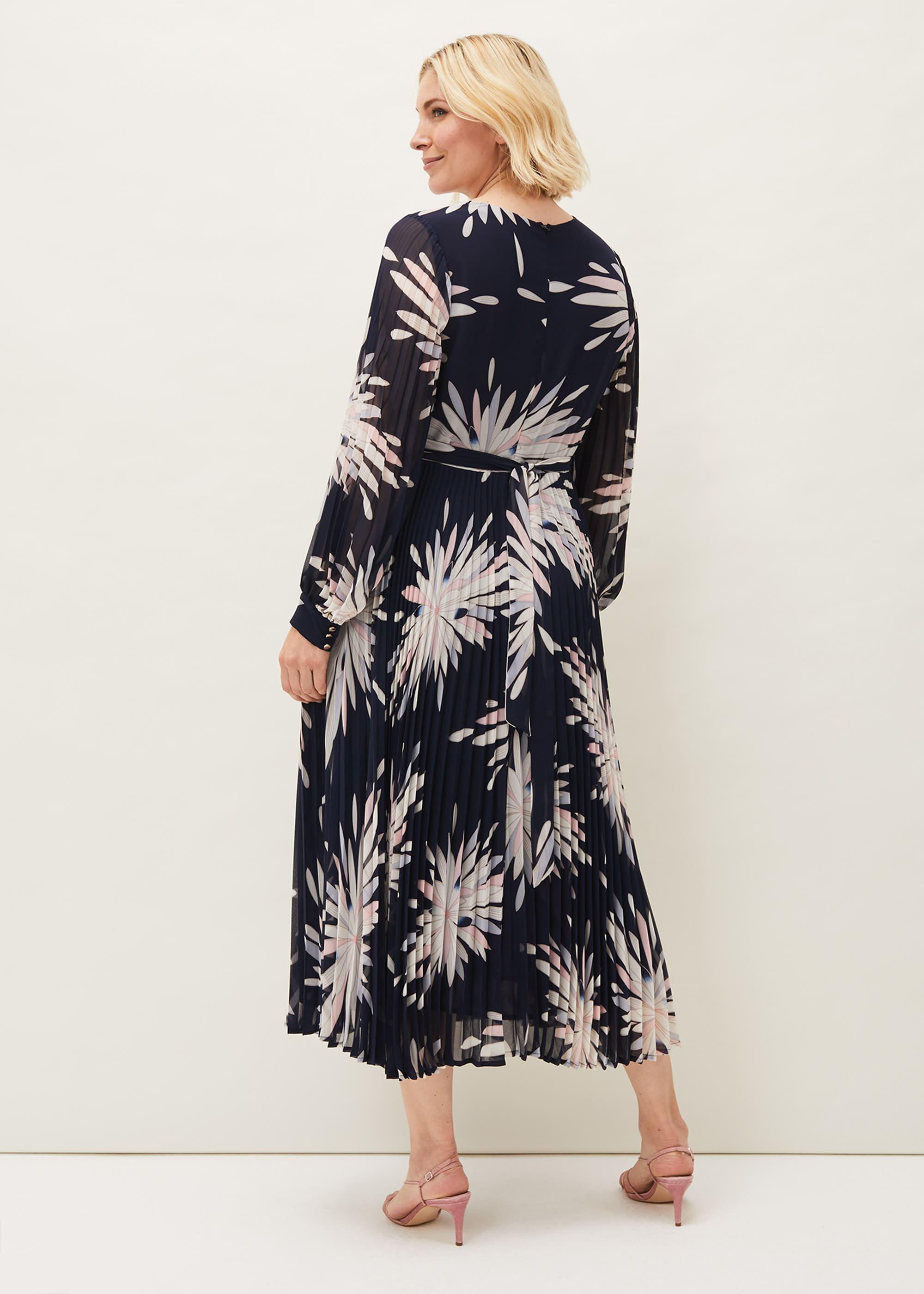 Ellen Palm Print Midaxi Dress