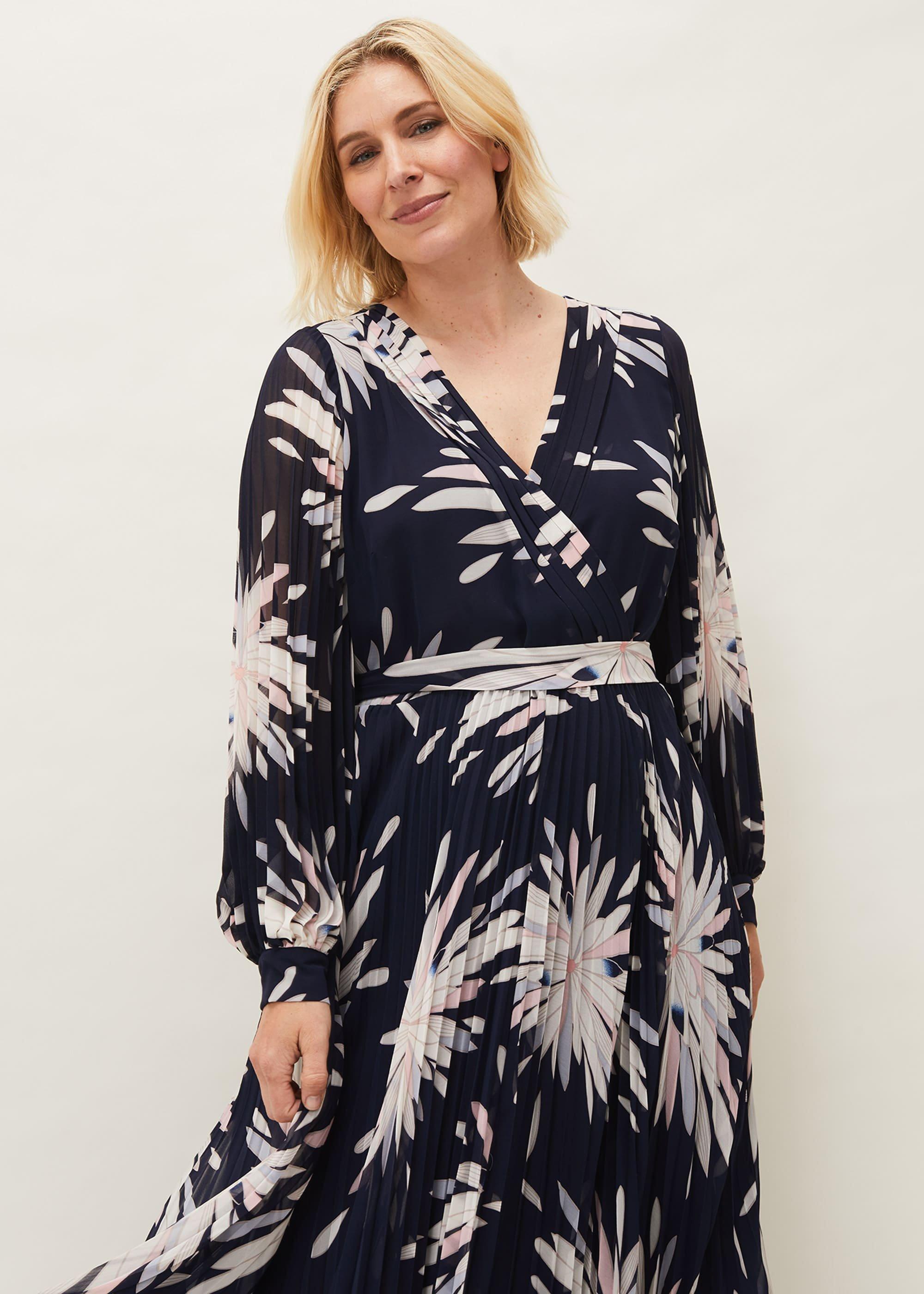 Ellen Palm Print Midaxi Dress