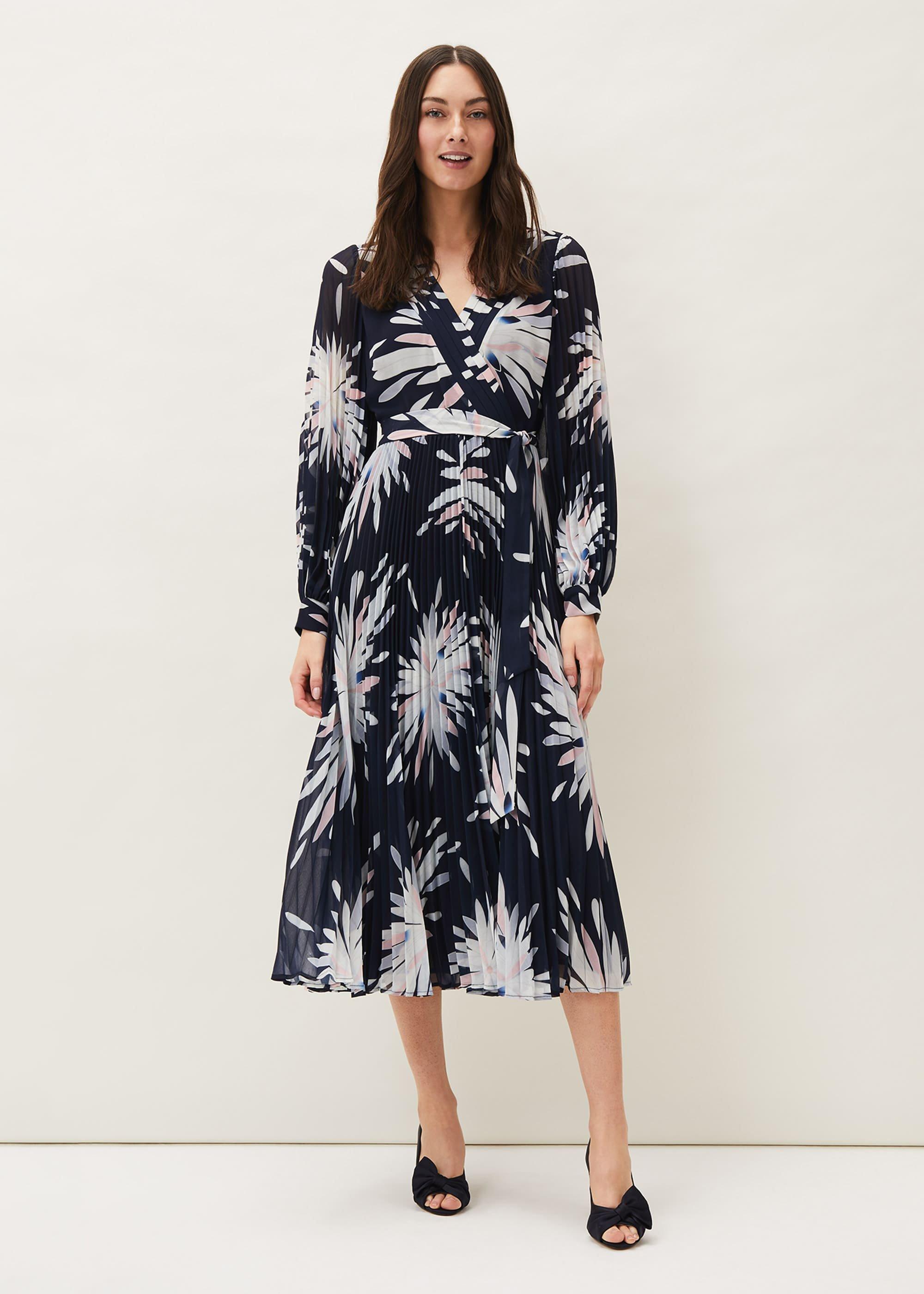 Ellen Palm Print Midaxi Dress