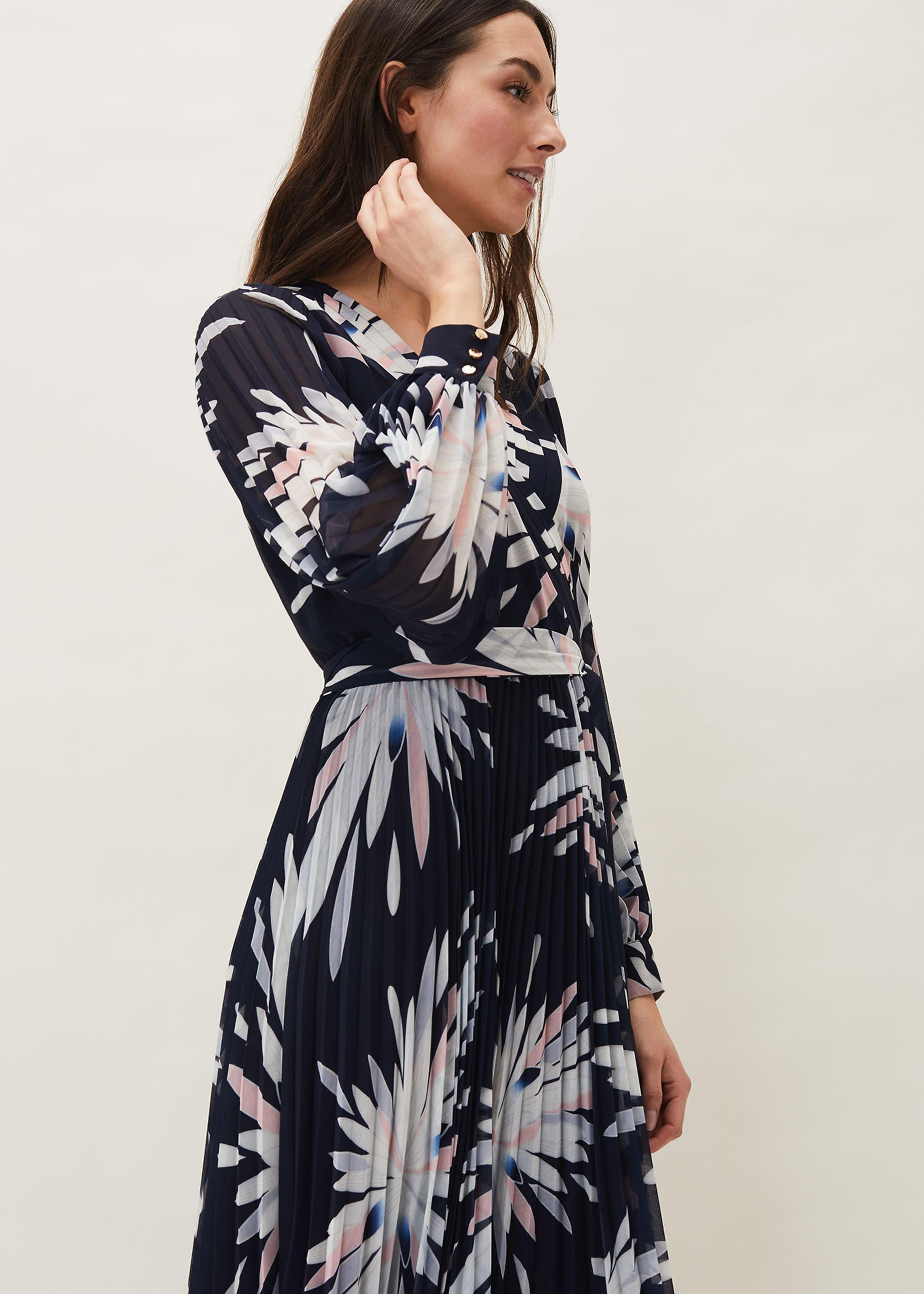 Ellen Palm Print Midaxi Dress